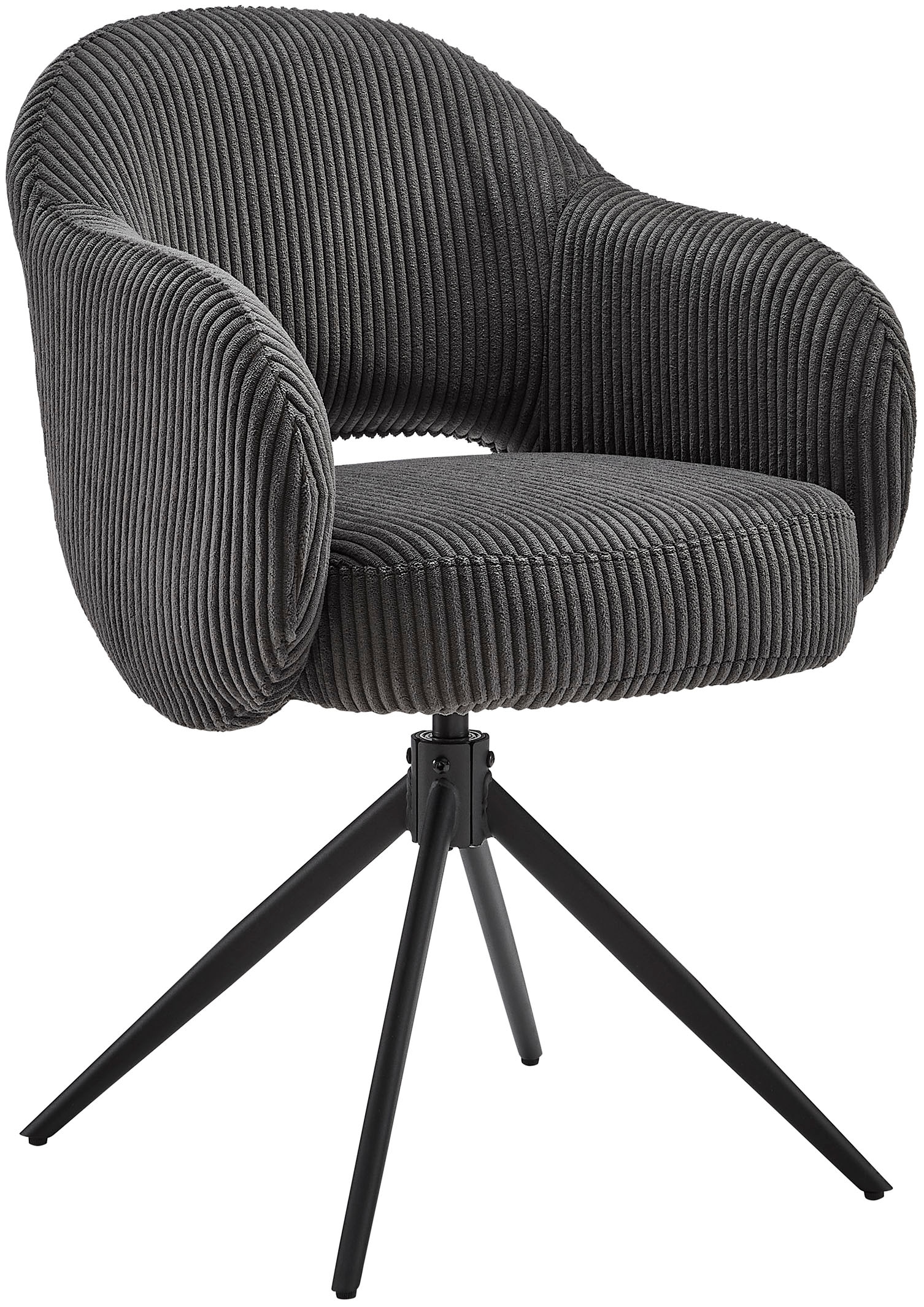 SalesFever Armlehnstuhl »Manchester Cord-Bezug« () 1 Stk.Esszimmerstuhl mit günstig online kaufen