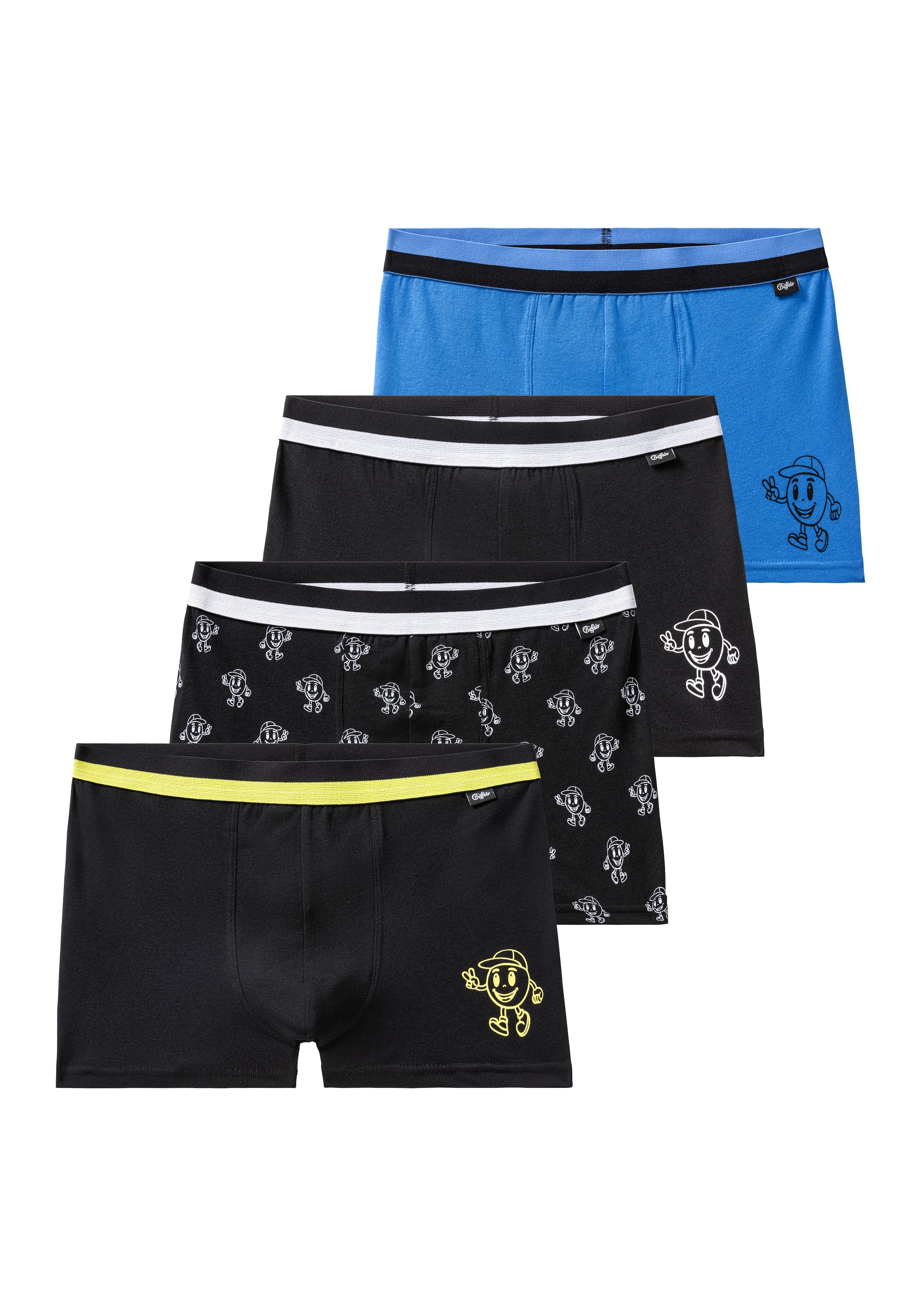 Buffalo Boxer »Boxershorts für Jungen« Packung, 4 Stk. mit witzigen Icons b günstig online kaufen
