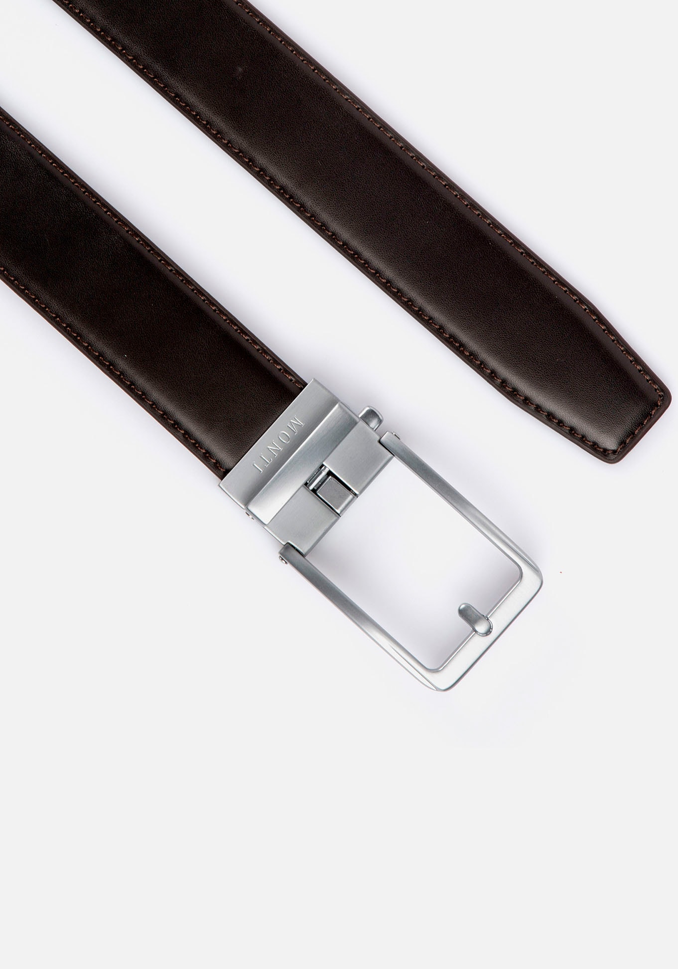 MONTI Ledergürtel, 3,5 cm breit, Klassisch-Business, Automatikschließe - Passt immer