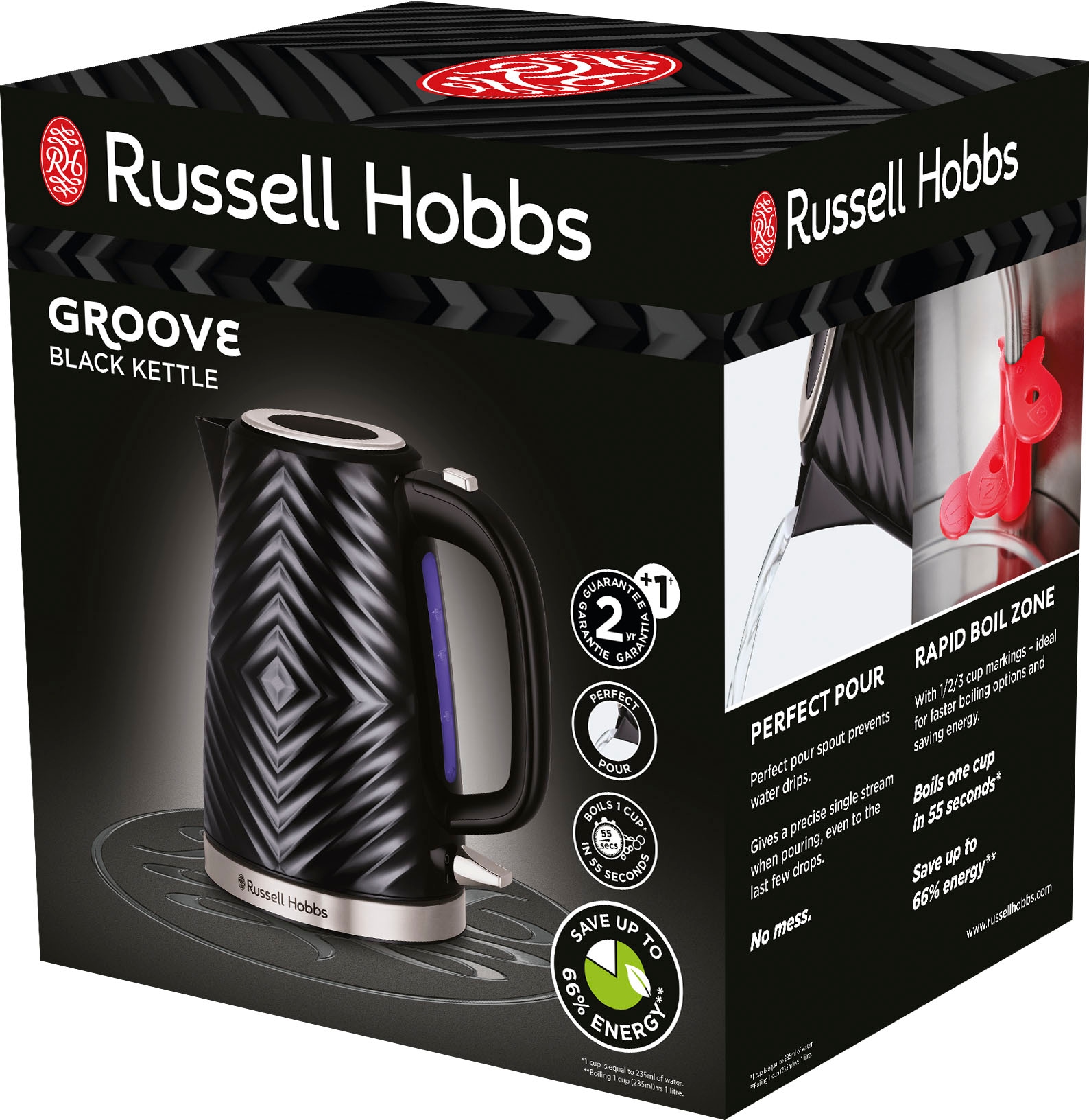 RUSSELL HOBBS Wasserkocher »Groove 26380-70, schwarz, 1,7 l, 2.400 Watt«, 1,7  l, 2400 W bestellen