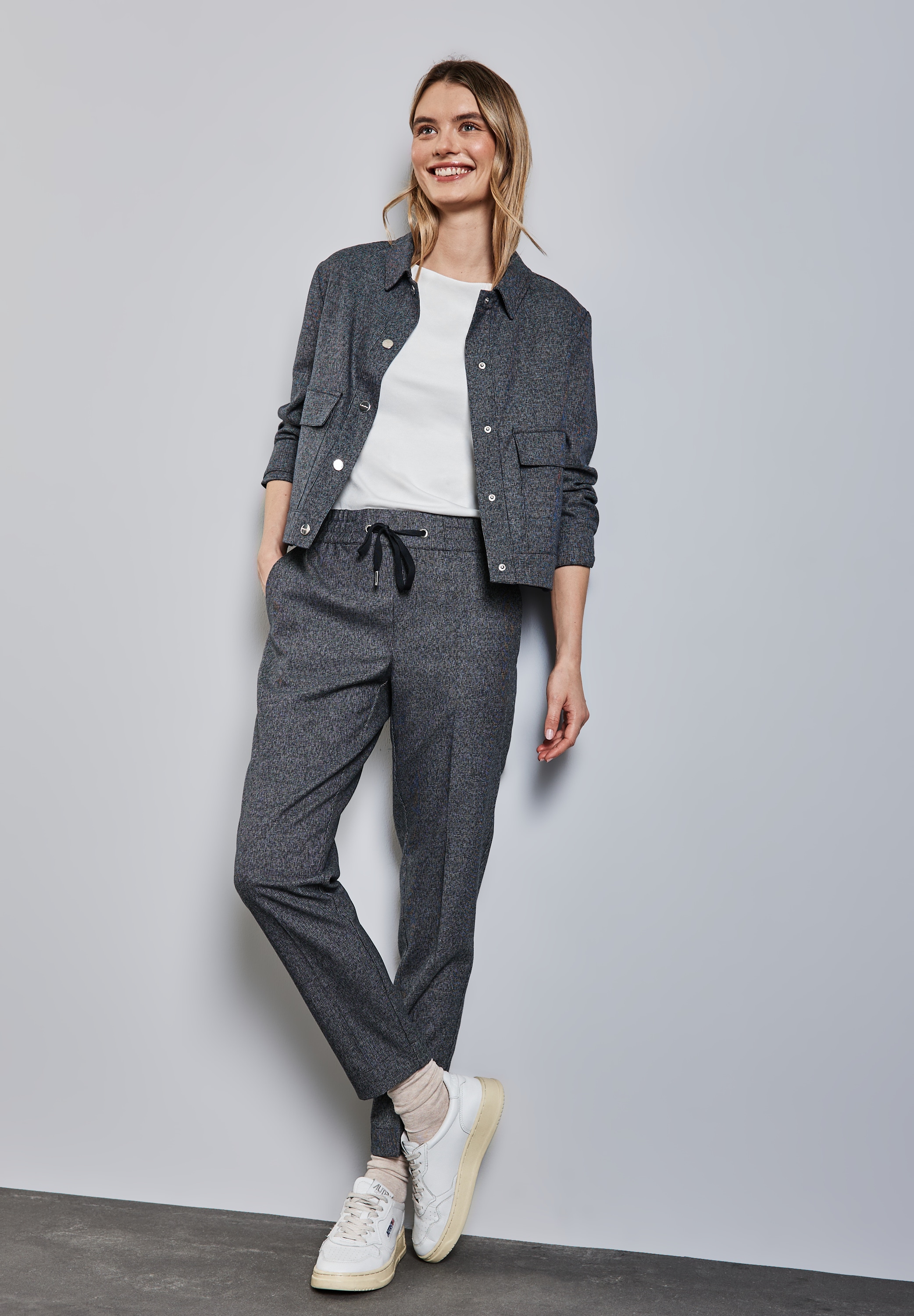 STREET ONE Stoffhose »Style Bonny«, in Melange Optik
