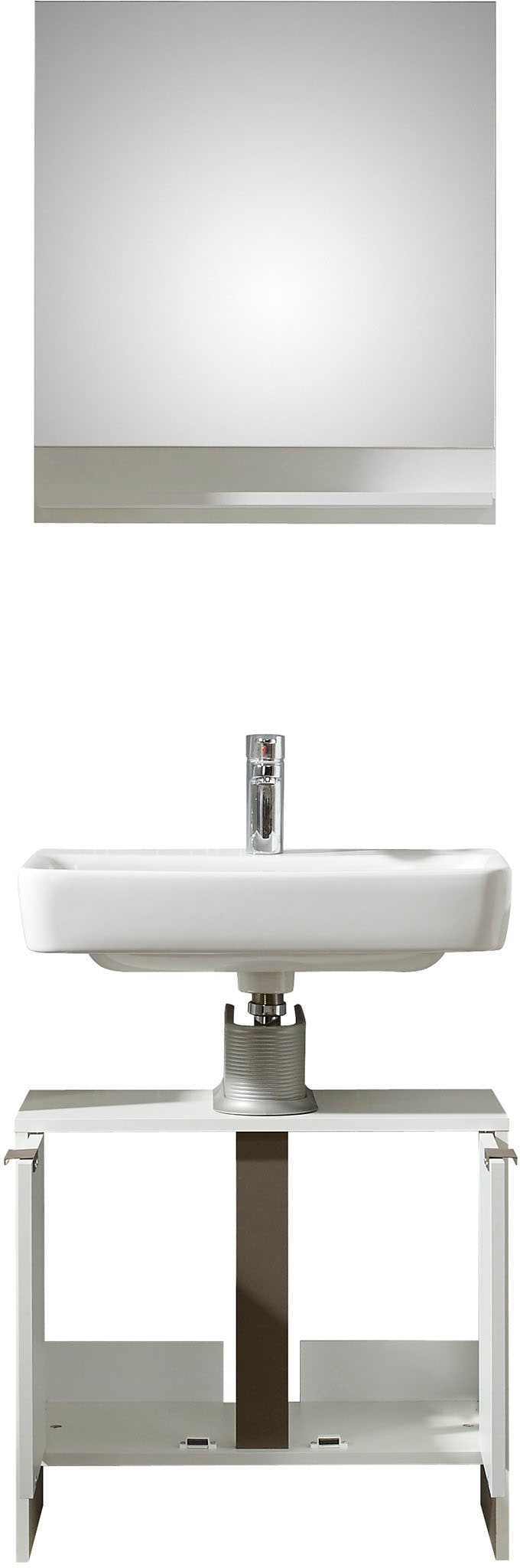 Raten Waschbeckenunterschrank (Set, Spiegel mit Badmöbel-Set Ablage St.), und 2 bestehend auf einem »337.060003«, aus kaufen je PELIPAL