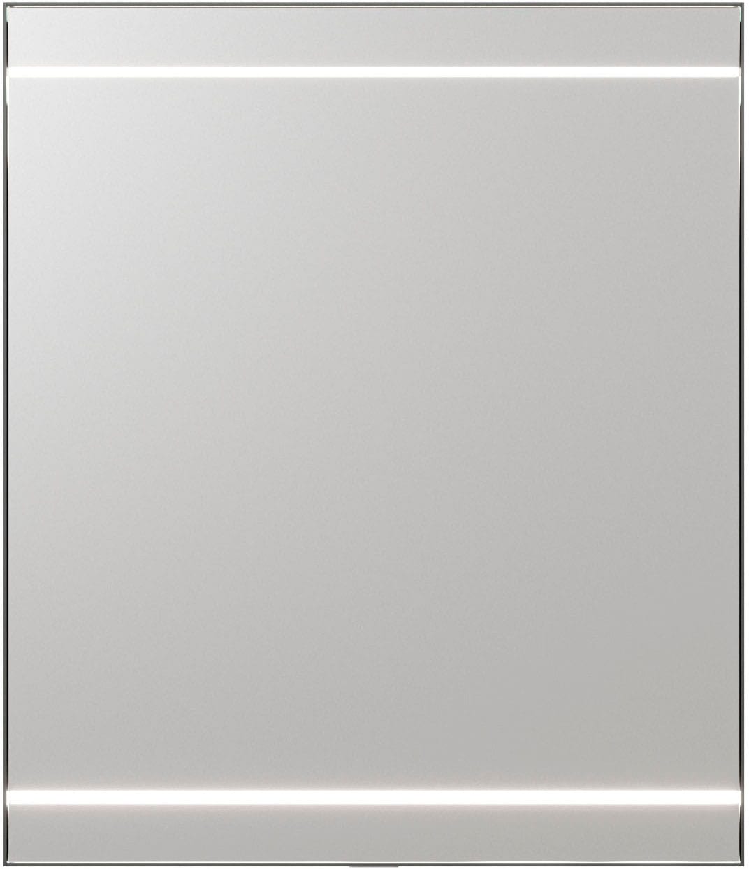 Saphir Badmöbel-Set »Balto 2-teilig Mineralmarmor-Waschtisch mit LED-Spiegel, Waschplatz«, (2 St.), 64,4 cm breit, mit 2 Schubladen, Badschrank inkl. Schubladendämpfer