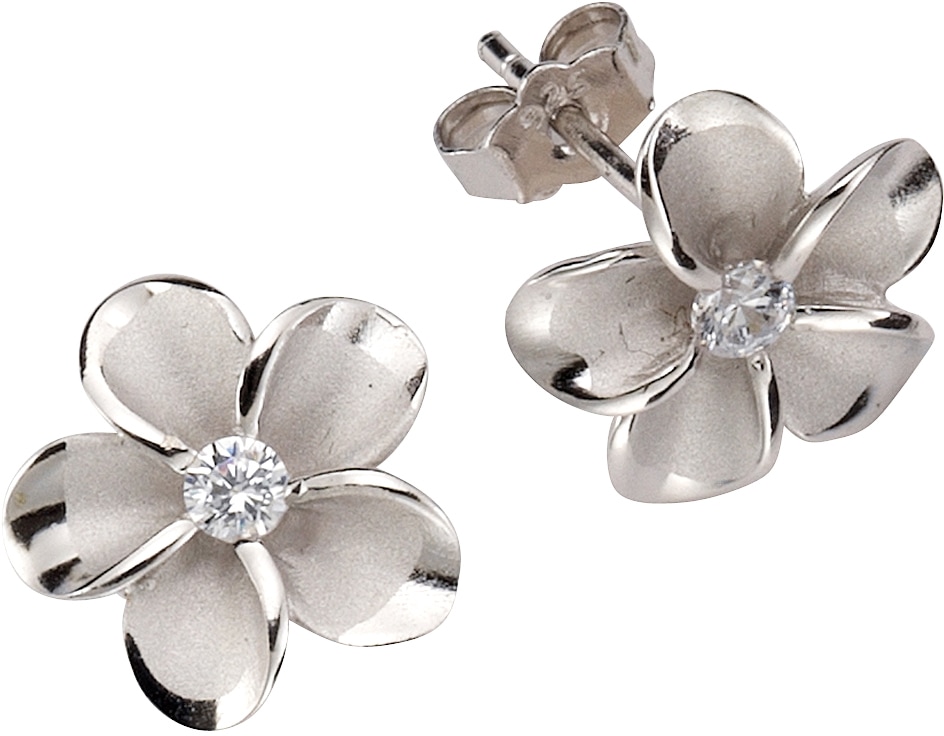 Firetti Paar Geschenk, Zirkonia »Schmuck bestellen Ohrstecker Blume/Blüte«, online mit