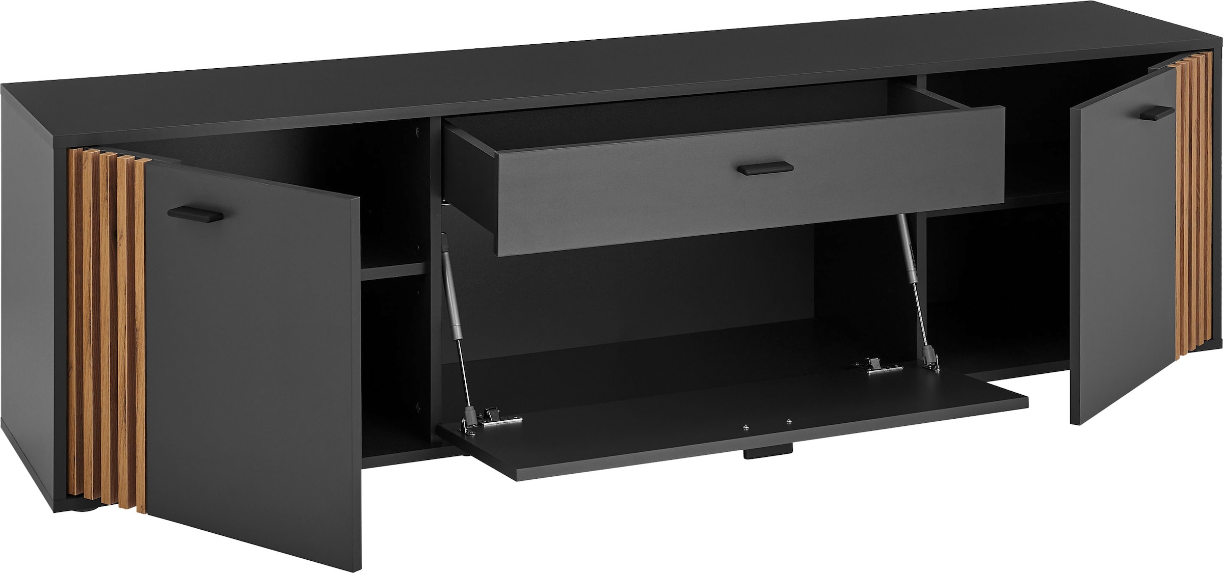 HBZ Lowboard »Dublin TV-Schrank, BxHxT 180x50x38cm«, (1 St.), Breite 180cm, Softclose, Metallgriffe