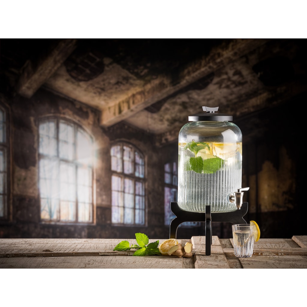 APS Getränkespender »Asia«, Behälter aus Glas, Zapfhahn aus Edelstahl, 7 Liter Fassungsvermögen