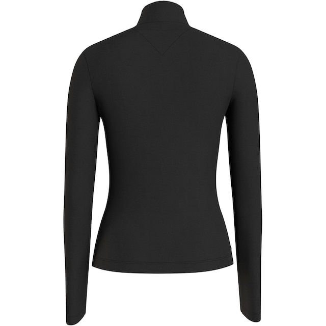 Tommy Jeans Stehkragenshirt »Essential Rib Shirt Slim Turtelneck Rollkragen  Longsleeve«, mit Logostickerei online bei