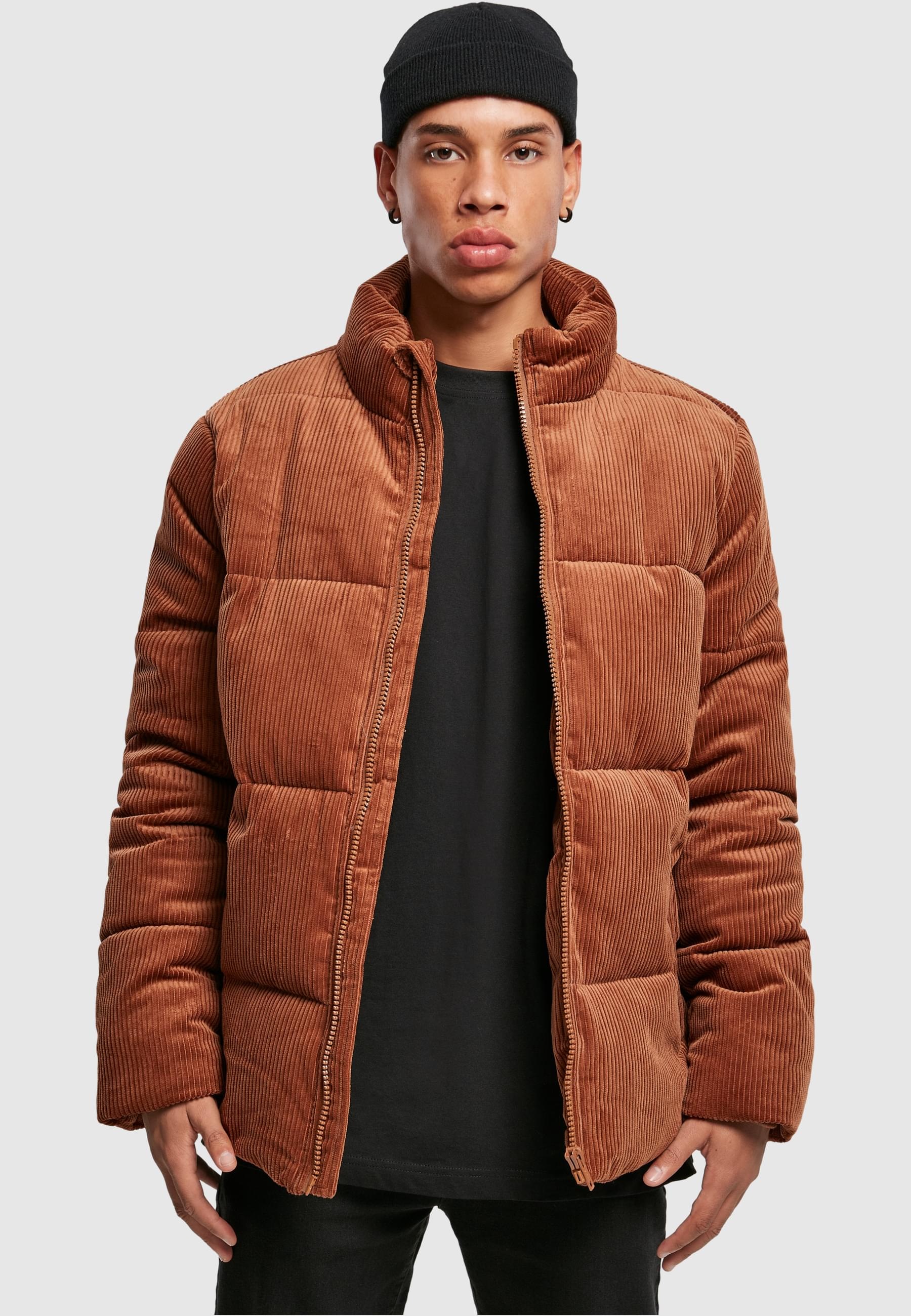 URBAN CLASSICS Winterjacke »Urban Classics Herren Boxy Corduroy Puffer Jacket« 1 Stk. tlg. ohne Kapuze