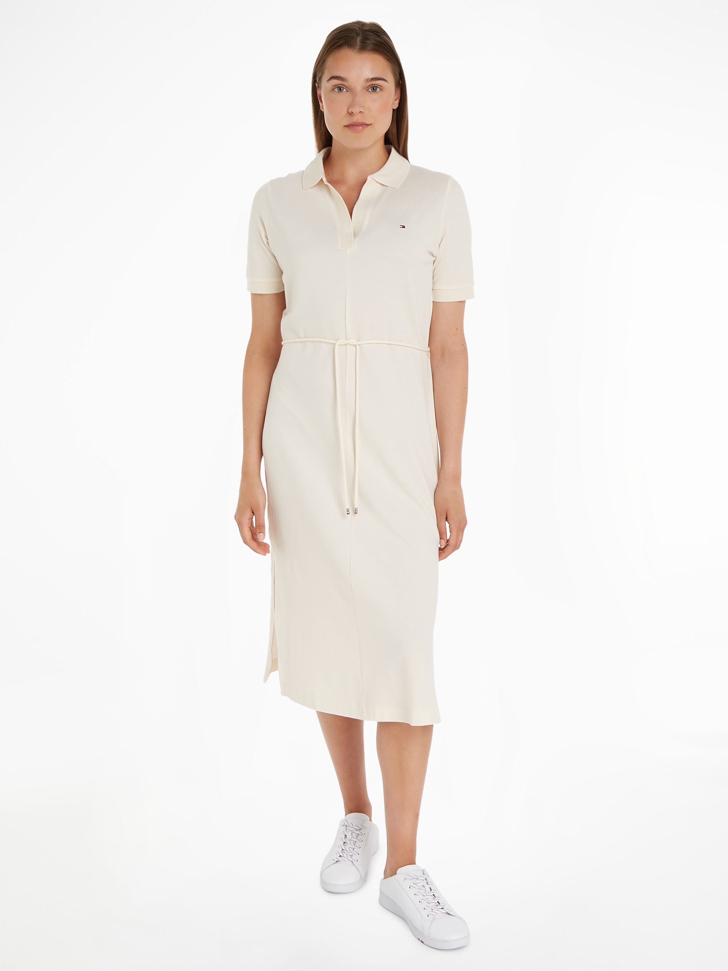Tommy Hilfiger Polokleid »OPN PLKT LYLL POLO DRS WAIST DTL«, mit Seitenschlitzen