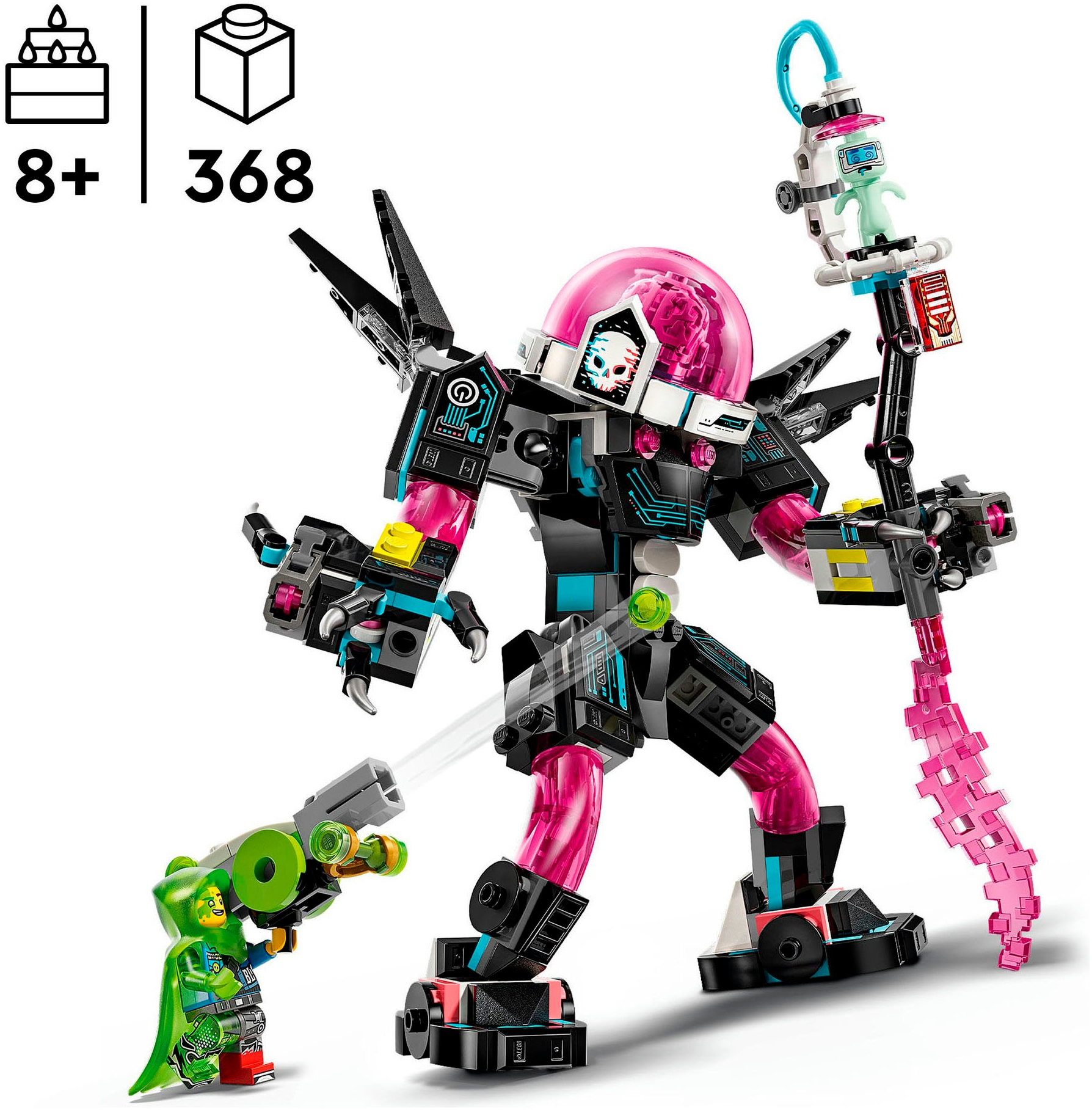 LEGO® Konstruktionsspielsteine »Mateo vs. Cyberhirn-Mech (71495), LEGO DREAMZzz«, (368 St.), Made in Europe