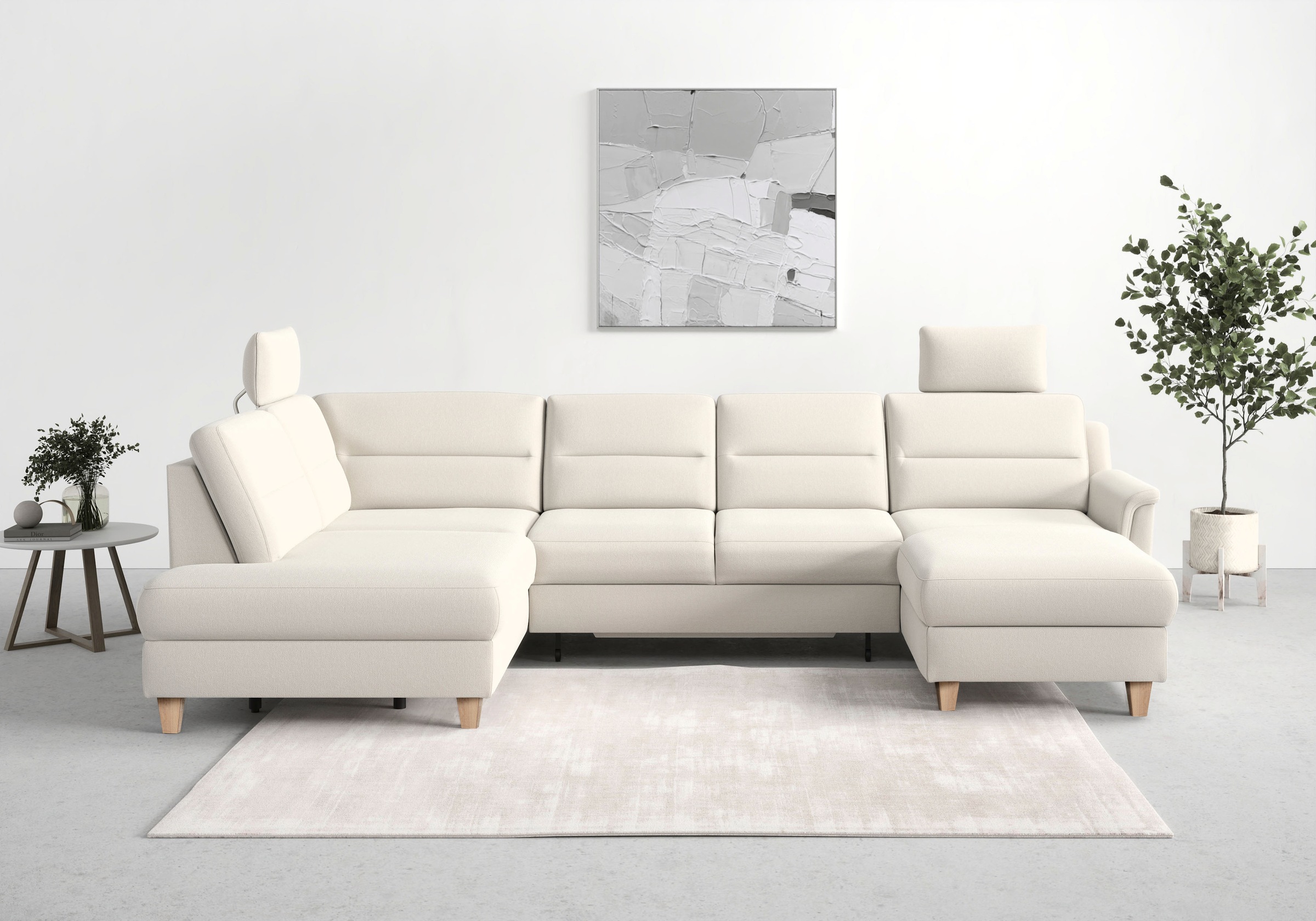 sit&more Wohnlandschaft »Farö U-Form«, inklusive Federkern, wahlweise mit Bettfunktion und Bettkasten