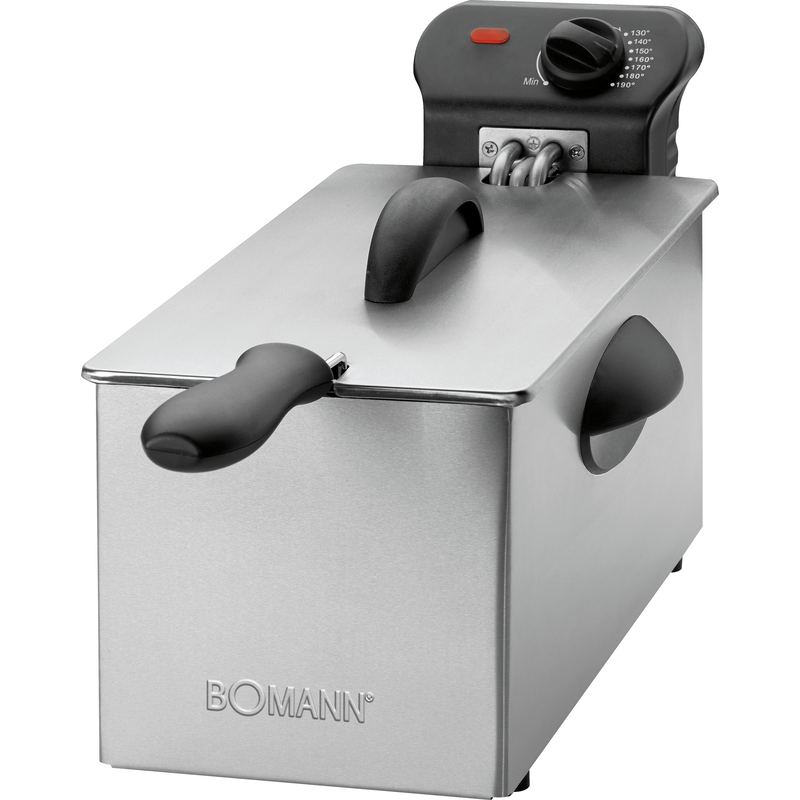 BOMANN Kaltzonenfritteuse »FR 2264 CB inox 3L« 2000 W Fassungsvermögen 3 l grau/silberfarben/schwarz