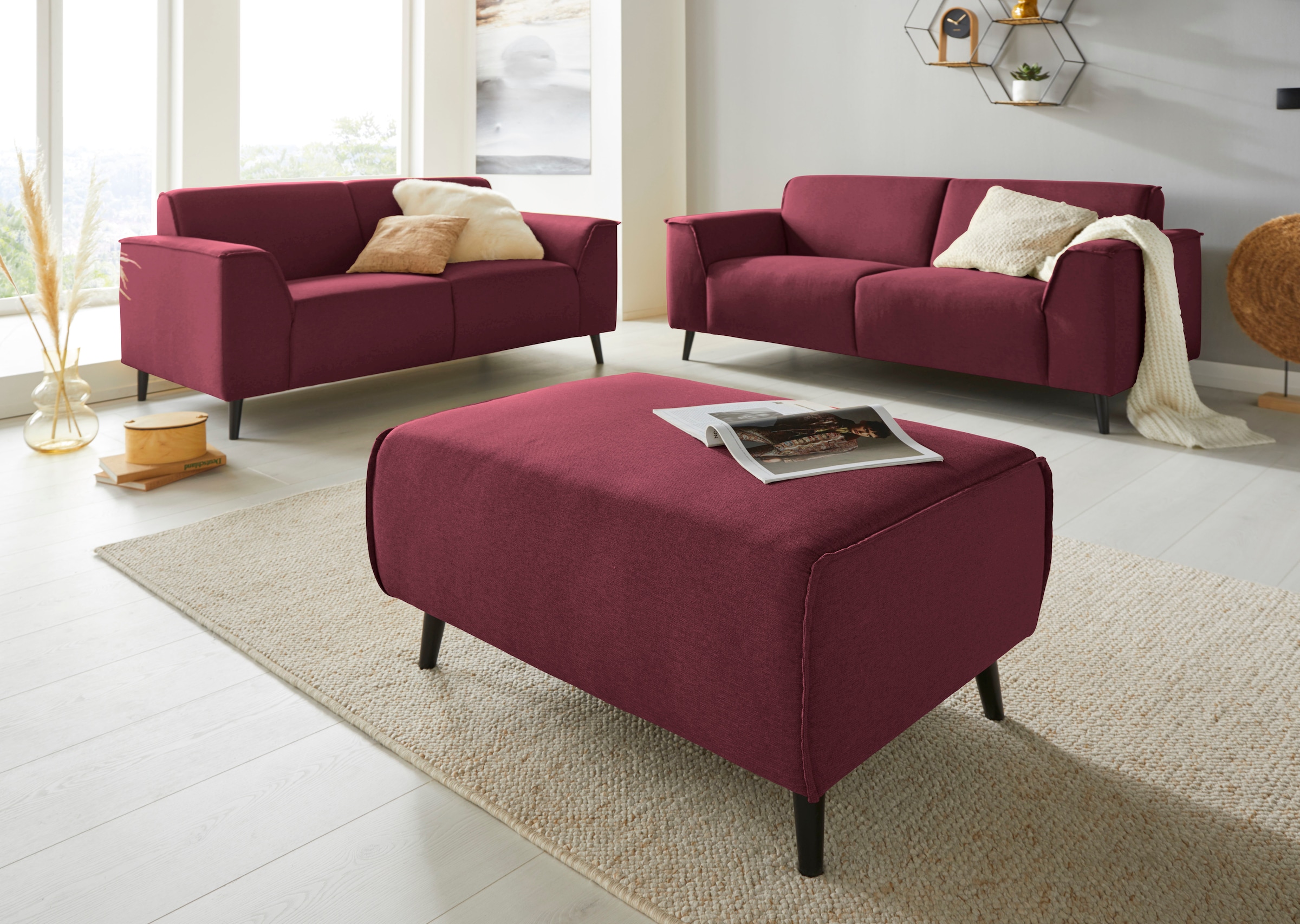 DOMO collection Hocker »Amora«, mit Federkern