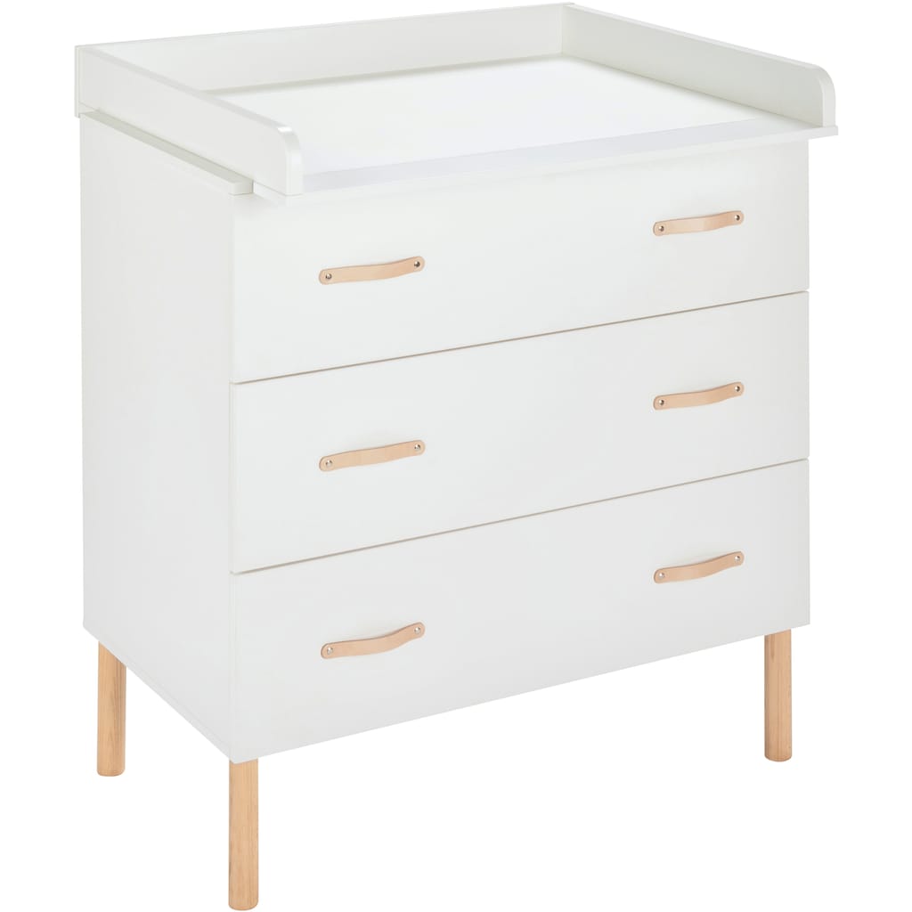 Schardt Babyzimmer-Komplettset »Camiel White«, (Set, 3 St., Kinderbett, Schrank, Wickelkommode), mit Kinderbett mit Umbauseiten, 2-trg. Schrank und Wickelkommode