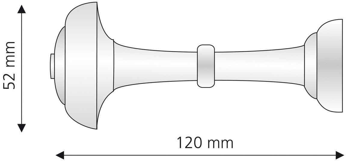 schnell cm (1 und bestellen 12 bequem Liedeco Raffhalter, St.), Schalhalter