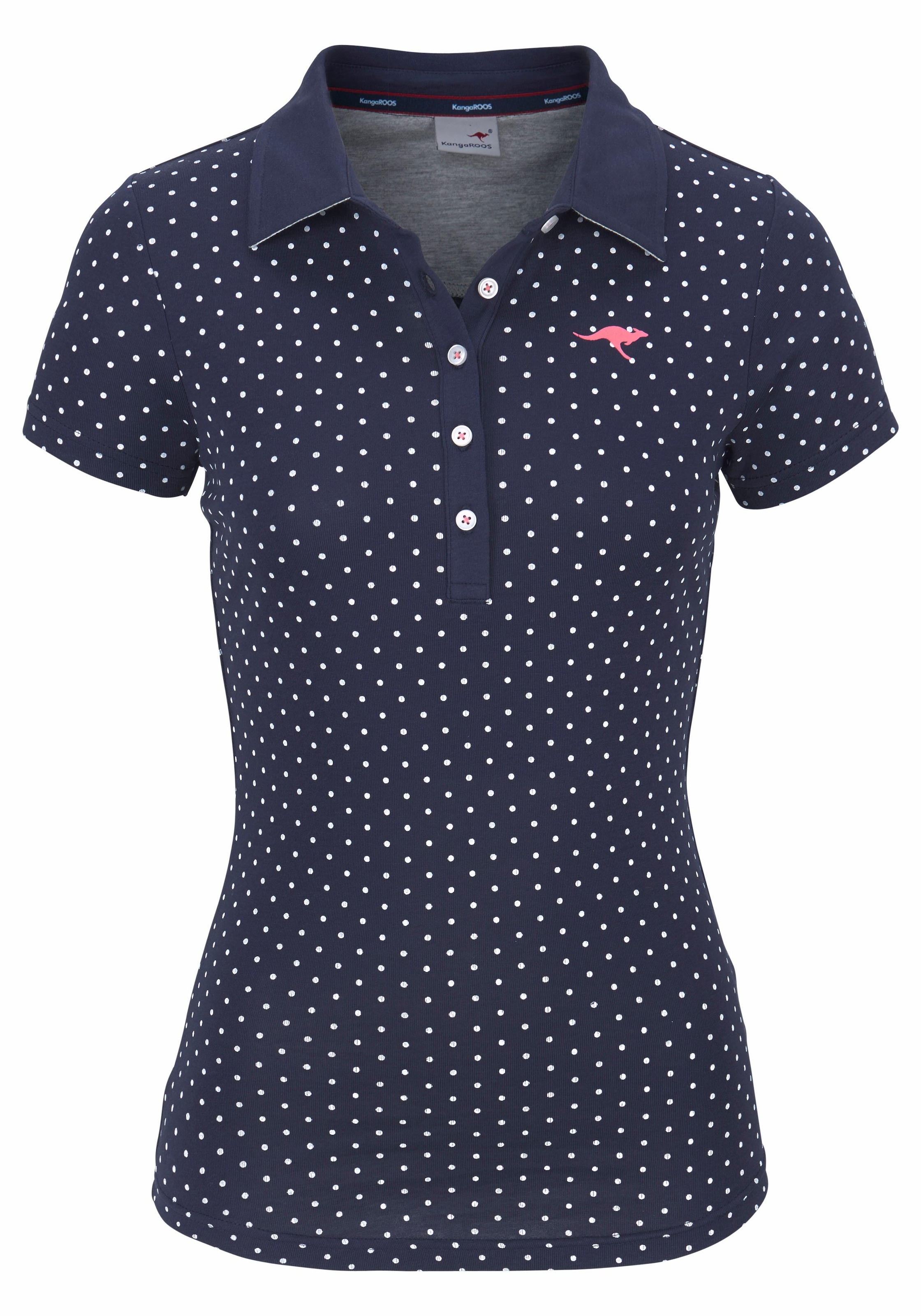 KangaROOS Poloshirt, im tollen Pünktchen-Muster Online-Shop im kaufen