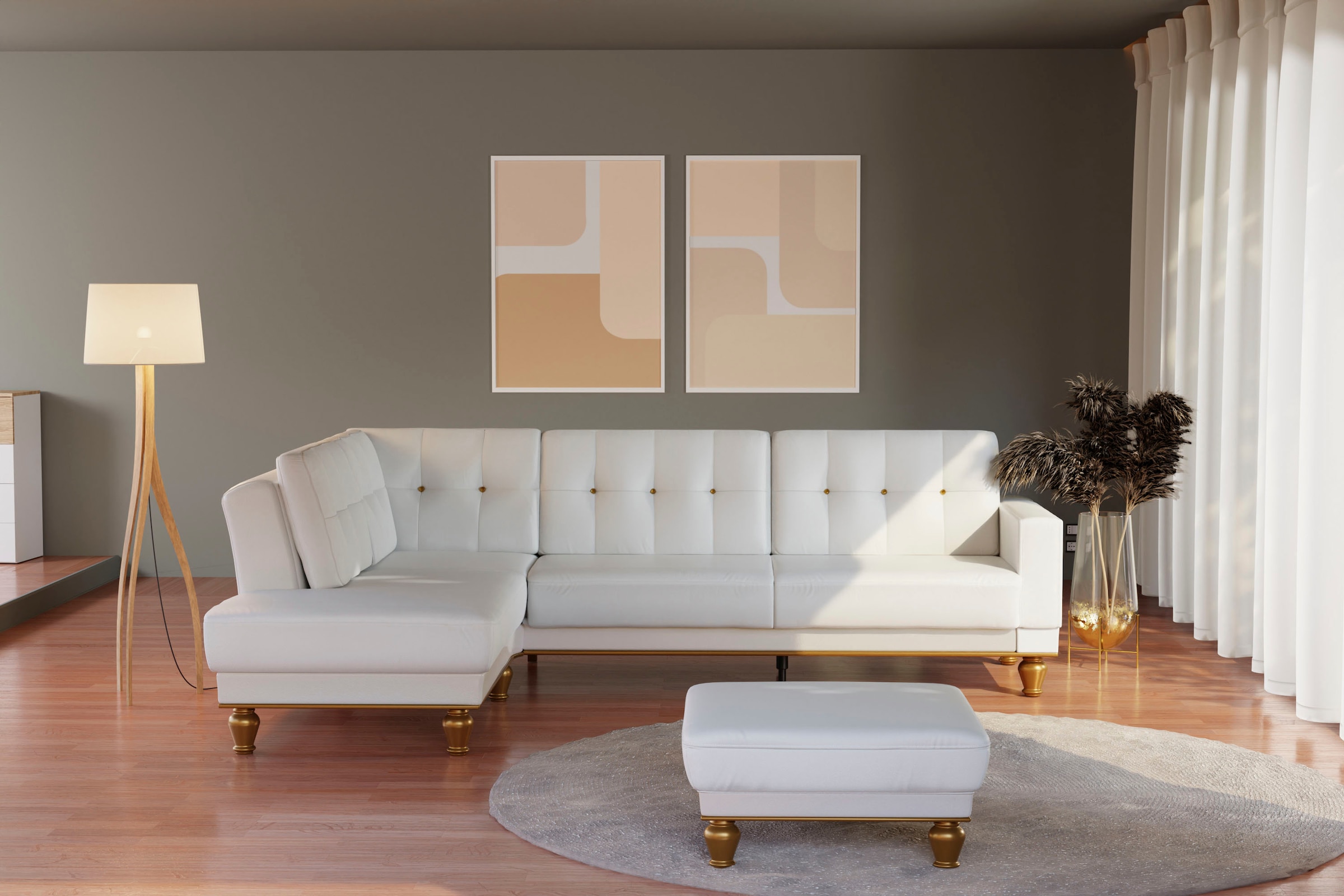 sit&more Ecksofa "Orient 5 L-Form" mit Strass-Stein, wahlweise mit Bettfunk günstig online kaufen