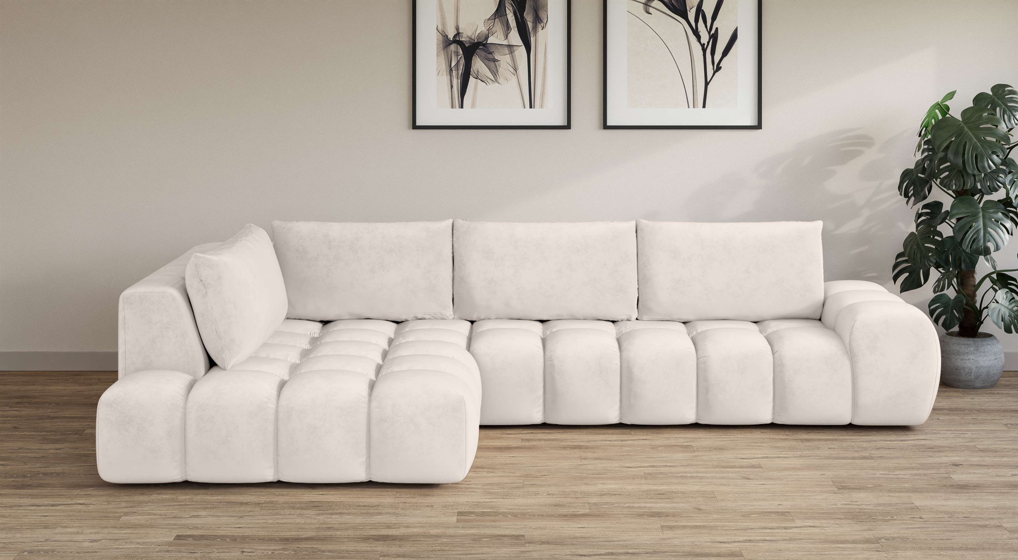 INOSIGN Ecksofa »AZITA klein, L-Form, elegant und bequem Designsofa«, lose günstig online kaufen