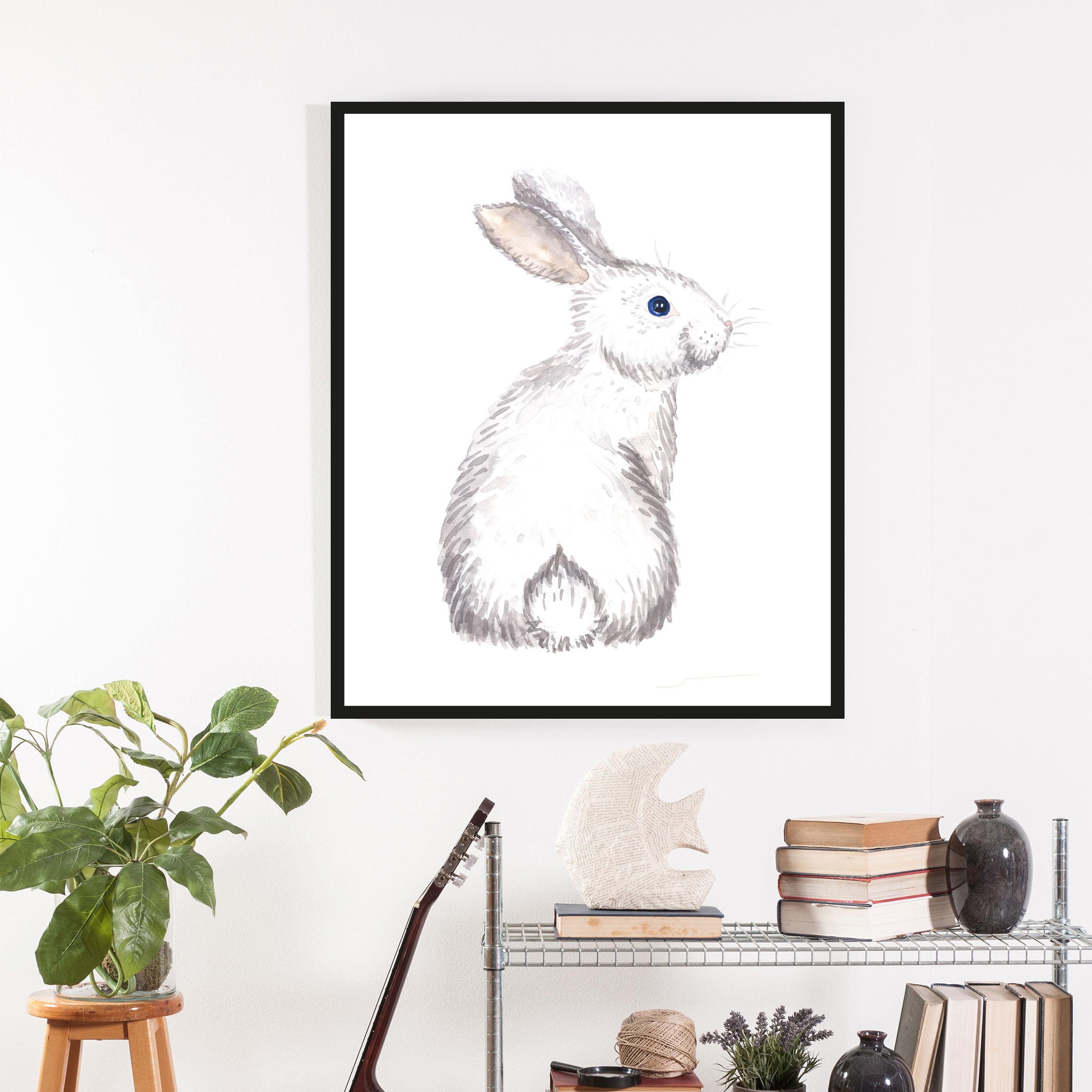 queence Bild »Afiro«, Hase-Hasen-Haustiere-Kunst-Ostern-Blumen, (1 St.), HD günstig online kaufen