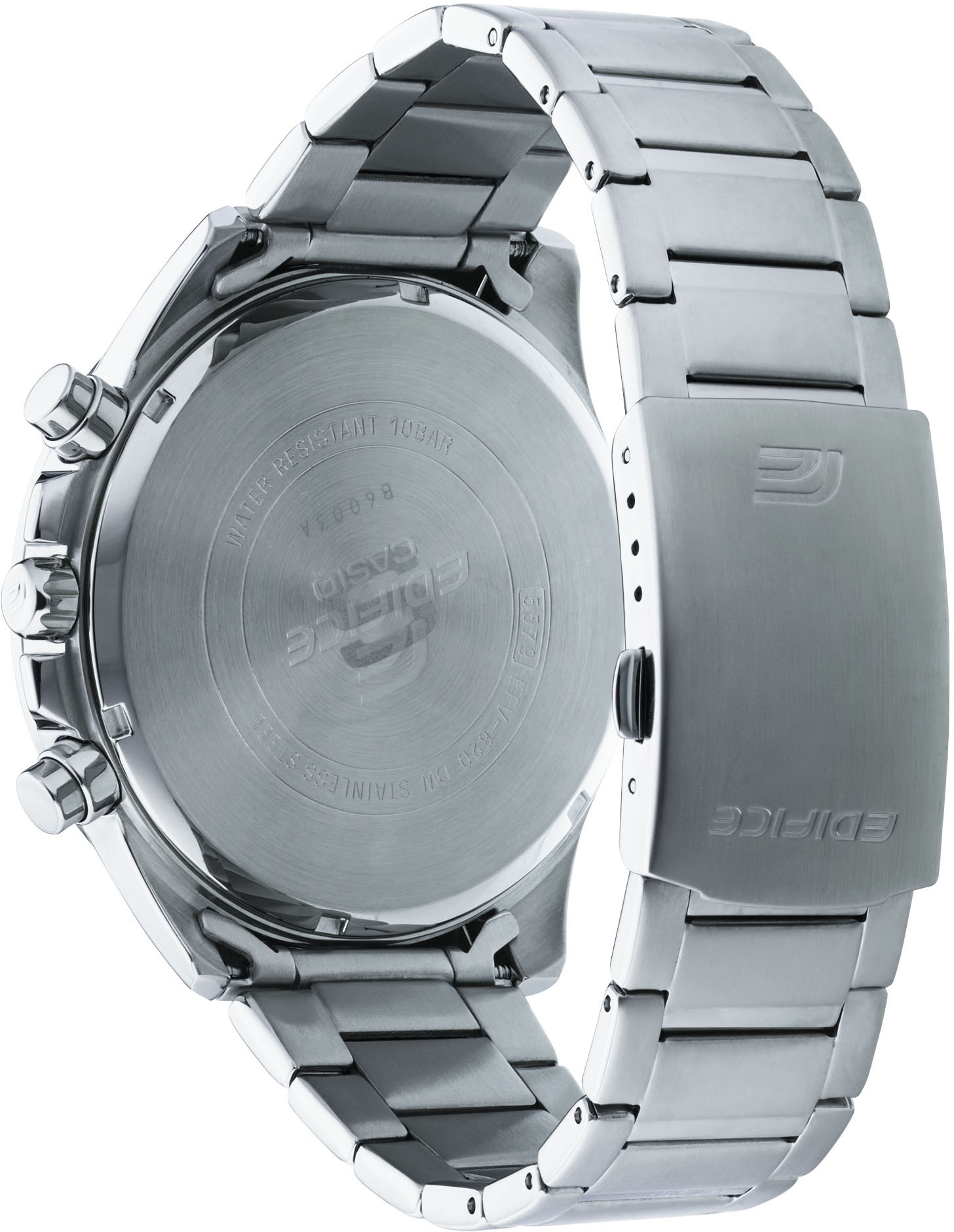 CASIO EDIFICE Chronograph, Quarzuhr, Armbanduhr,Herrenuhr, Edelstahlarmband,bis 10bar wasserdicht