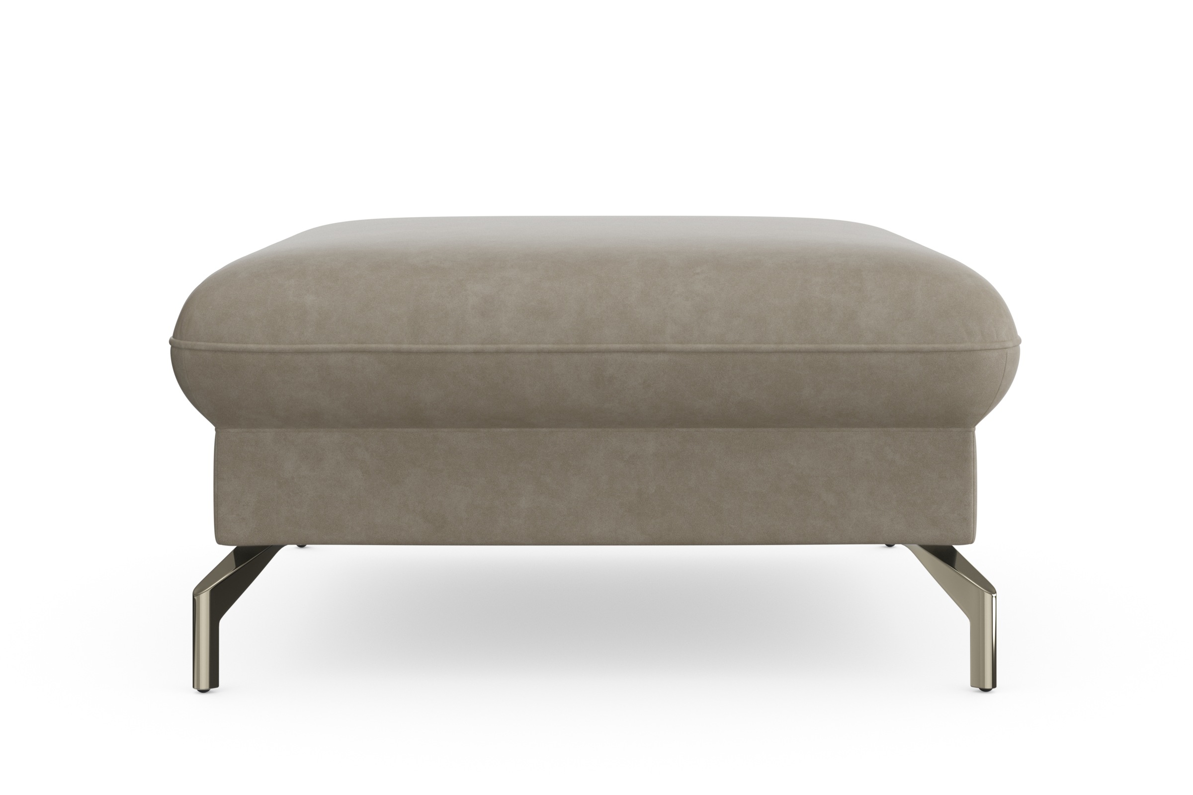 sit&more Hocker »Fashion«, inklusive Federkern, mit satinierten Nickelfüßen