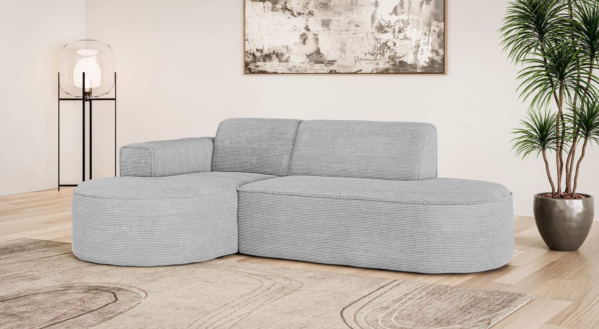 OTTO home Ecksofa »ADELLA Design-Sofa mit Recamiere rechts/links, 248/159/7 günstig online kaufen