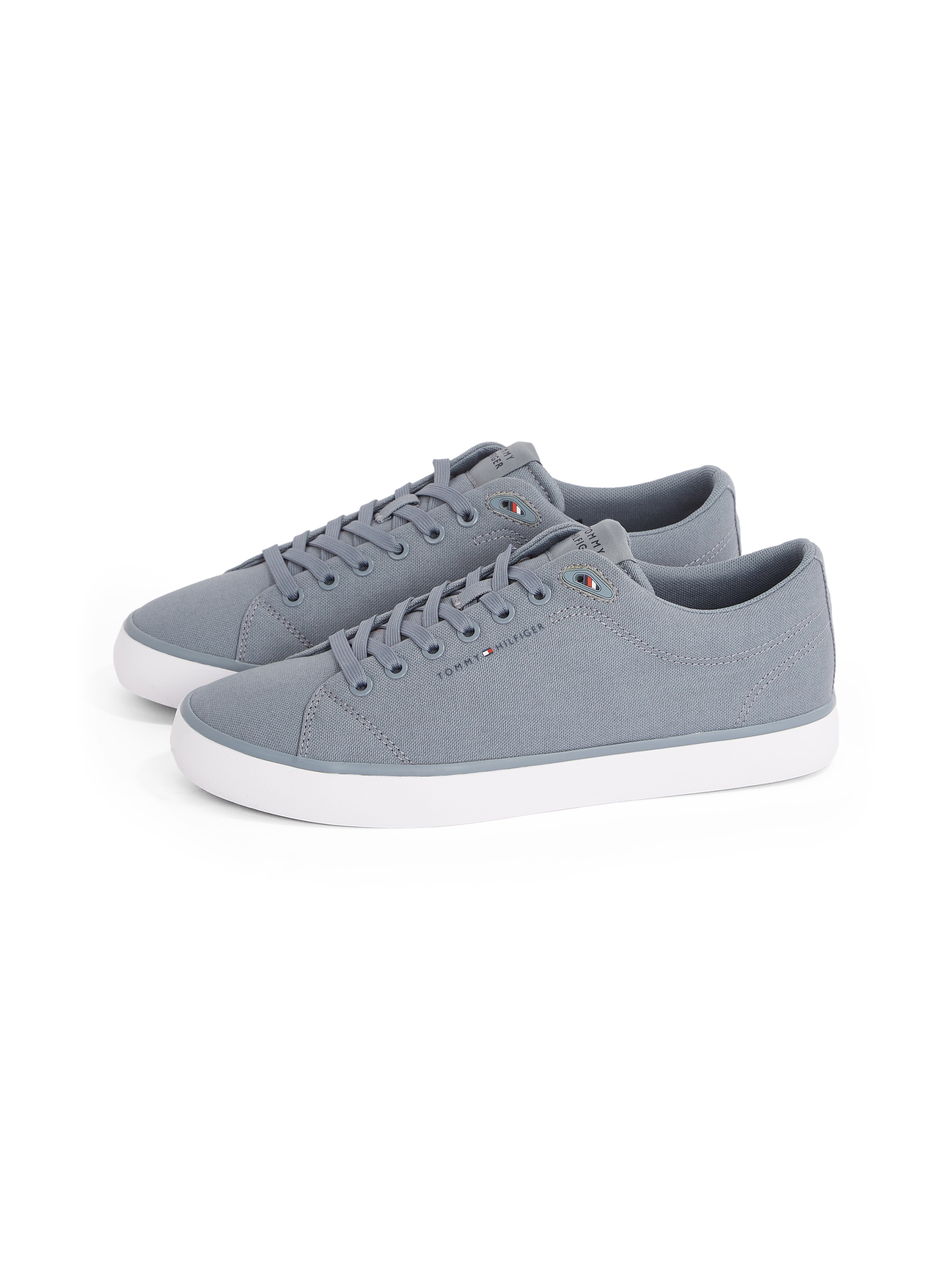 Tommy Hilfiger Sneaker »TH HI VULC LOW CORE CANVAS«, Freizeitschuh, Halbschuh, Schnürer mit weich gepolstertem Schaftrand
