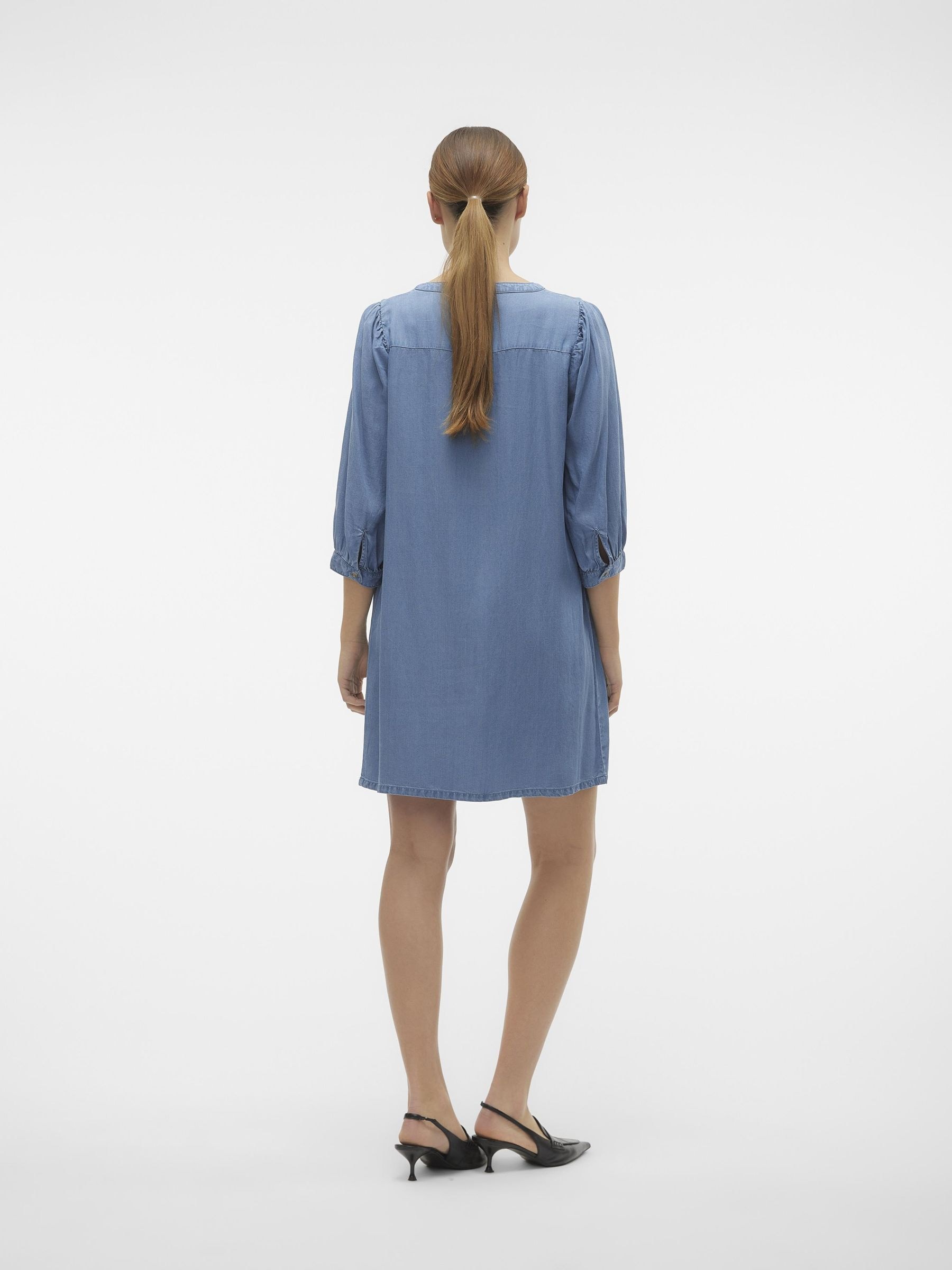 Vero Moda Minikleid »VMBREE 3/4 LOOSE TUNIC GA«, Sommerkleid, im Denim Look