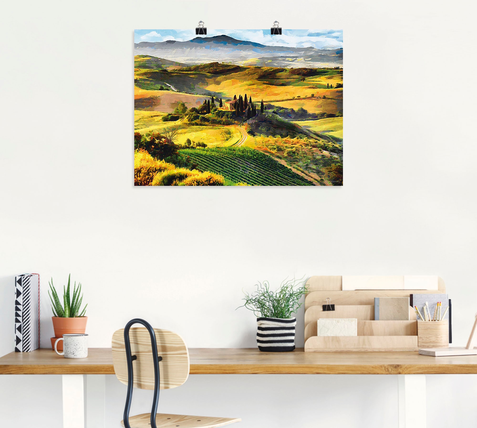 Artland Wandbild »Toskana von oben«, Bilder von Europa, (1 St.), als Leinwandbild, Poster in verschied. Größen