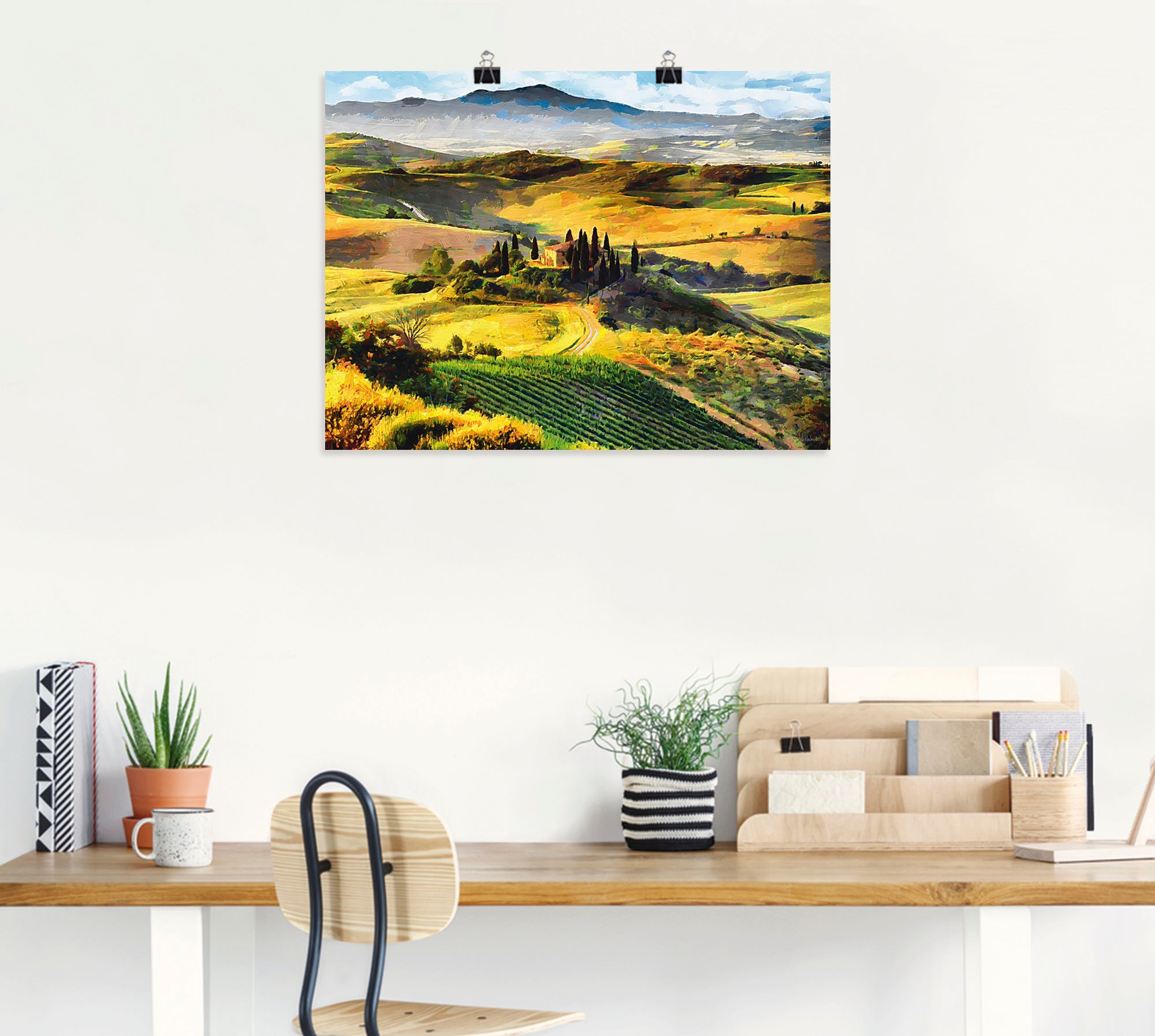 Artland Wandbild »Toskana von oben« Bilder von Europa 1 Stk. tlg. als Leinw günstig online kaufen