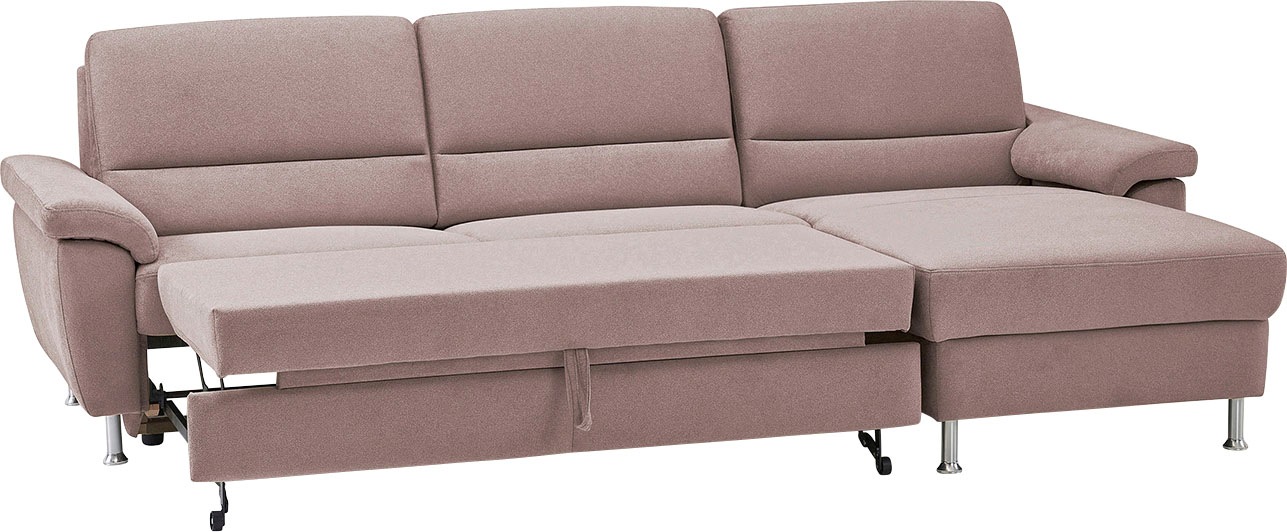 CALIZZA INTERIORS Ecksofa »Onyx L-Form«, Recamiere links oder rechts, wahlweise mit Bettfunktion, Breite 270 cm