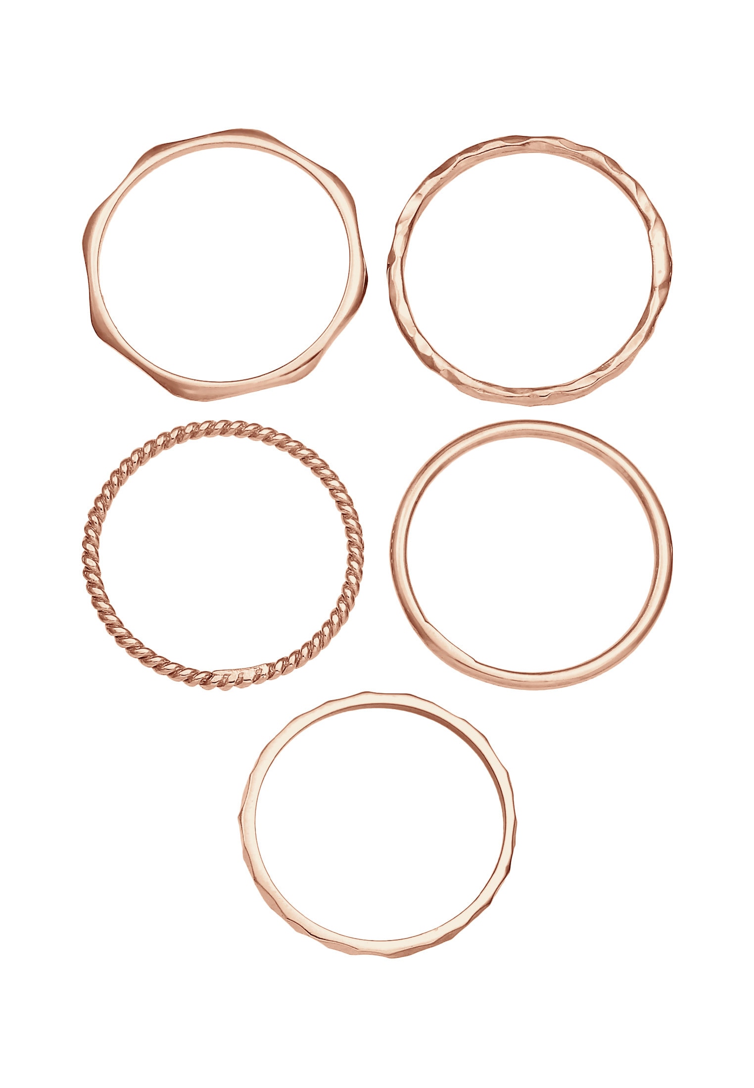 Elli Ring-Set »Stapelring Stacking Boho Set (5 tlg.) 925 Sterling Silber«