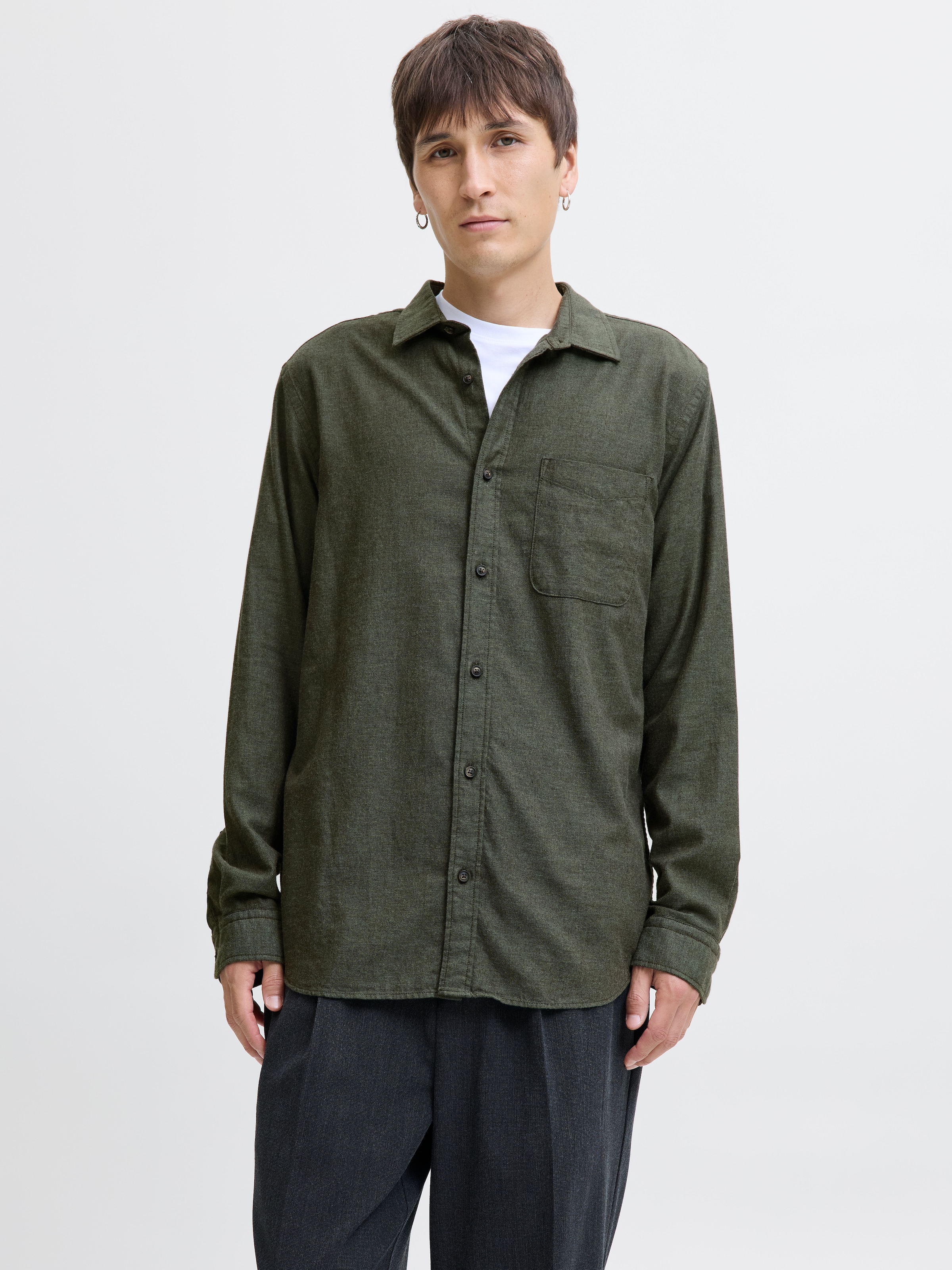 Jack & Jones Langarmhemd »JJECLASSIC MELANGE SHIRT L/S NOOS«
