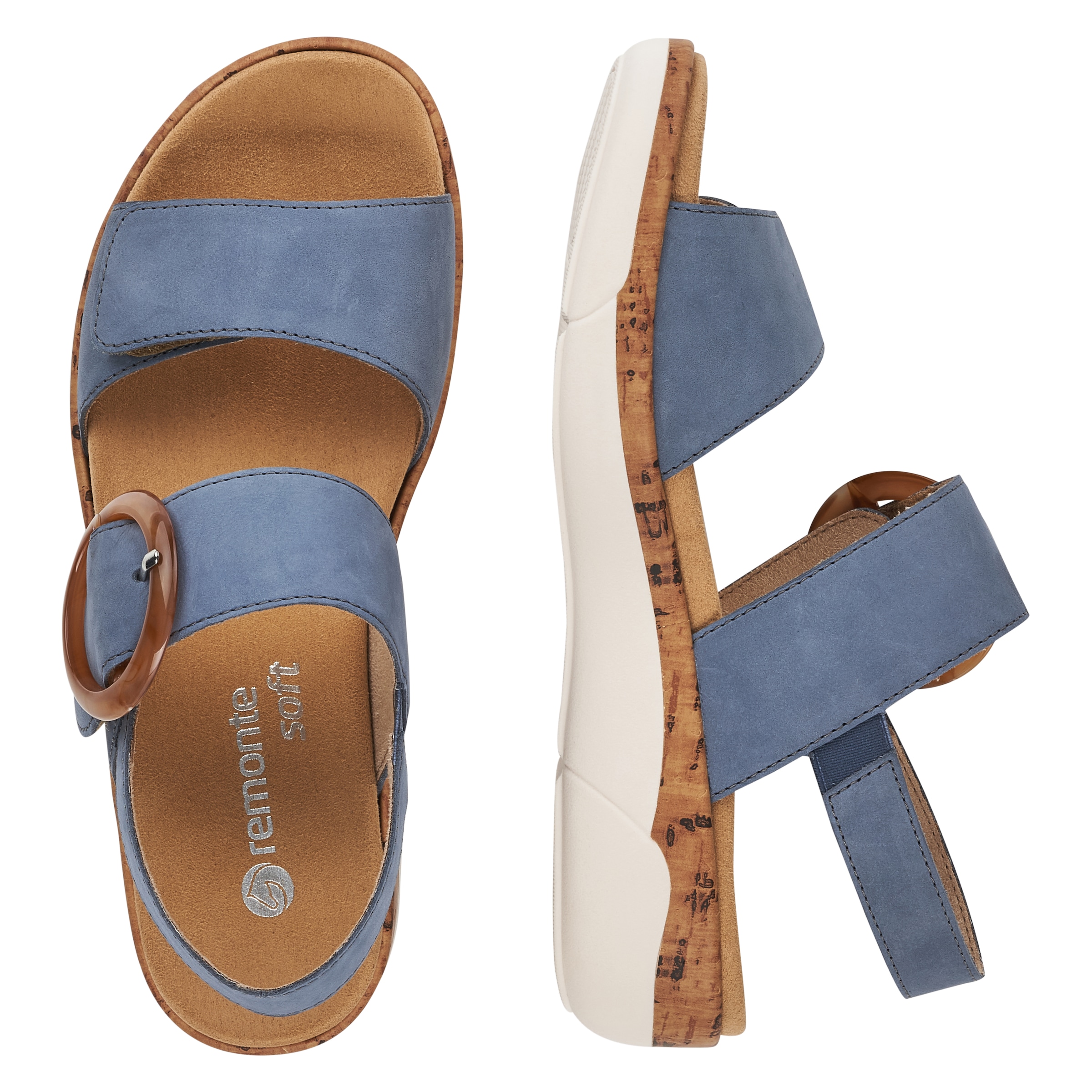 Remonte Riemchensandale, Keilabsatz, Sandalette, Sommerschuh mit herausnehmbarem Fußbett