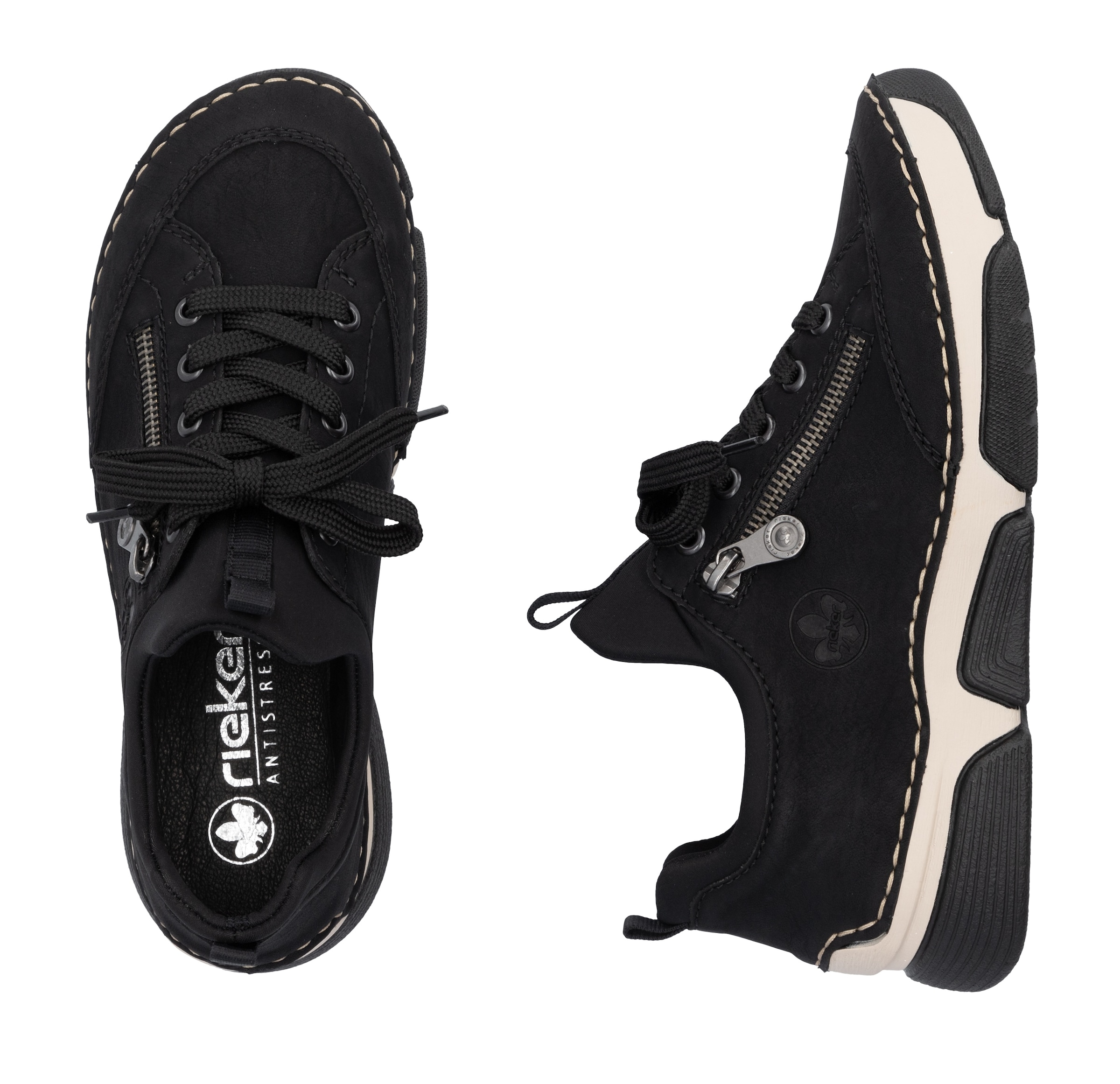 Rieker Slip-On Sneaker, Schlupfschuh, Halbschuh, Freizeitschuh mit weicher Innensohle