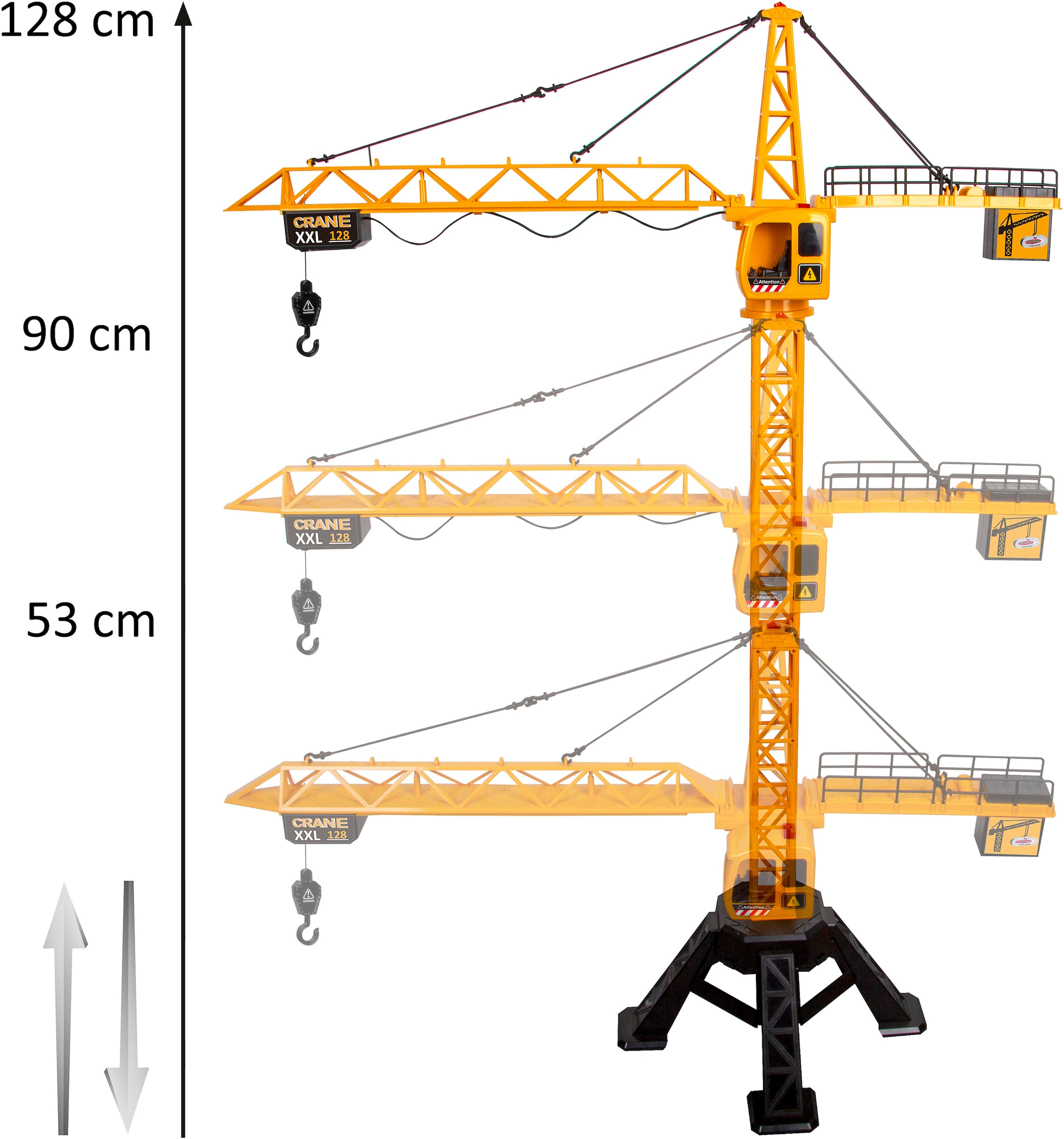 Jamara RC-Kran »Turmdrehkran Crane XXL 128 2,4GHz«, mit LED Licht