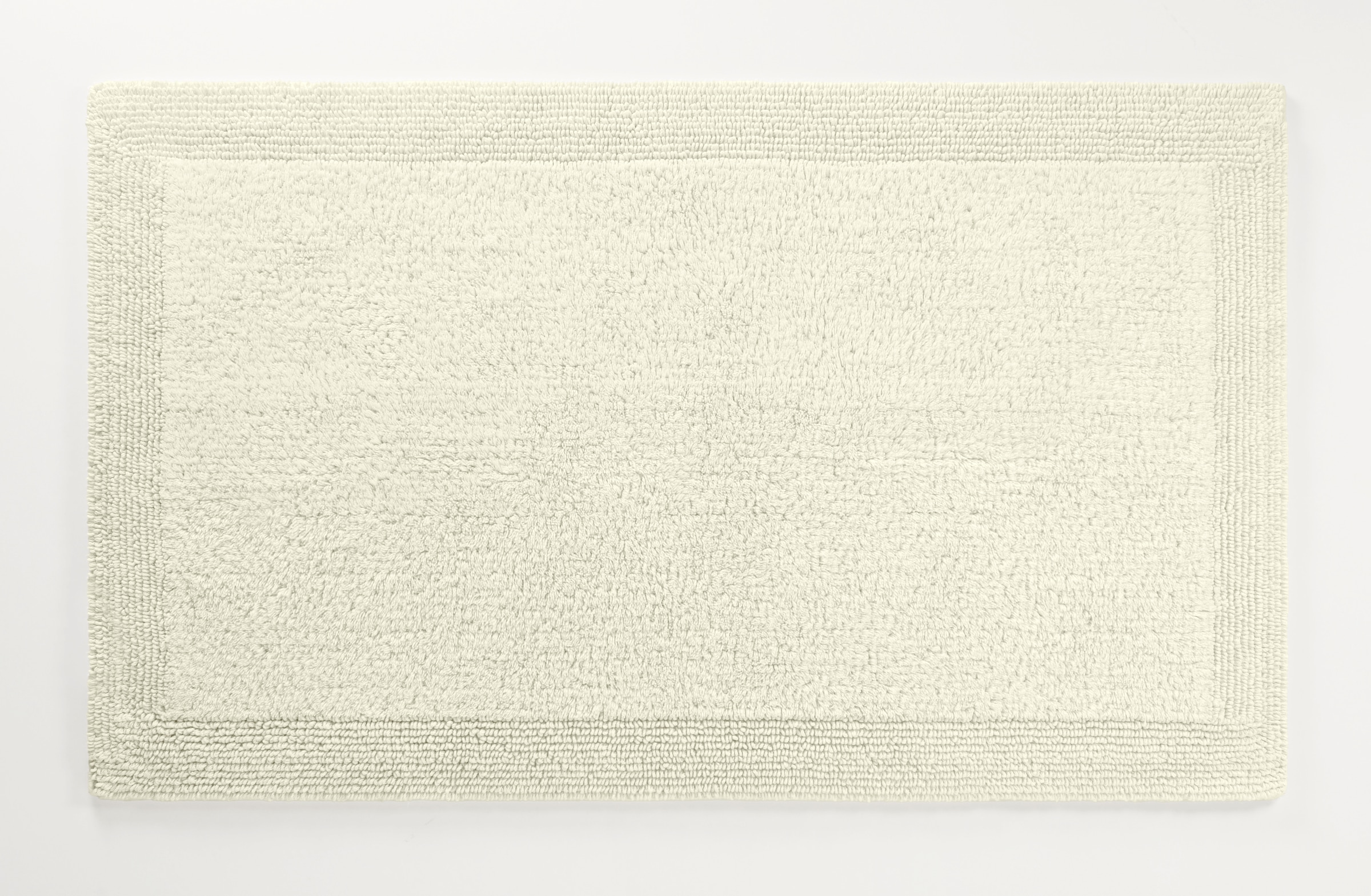 my home Badematte »Kapra, Badvorleger, Badezimmer Teppich«, beidseitig nutzbar-fußbodenheizungsgeeignet-strapazierfähig, mit Bordüre, Badteppich, Badematte, Baumwolle