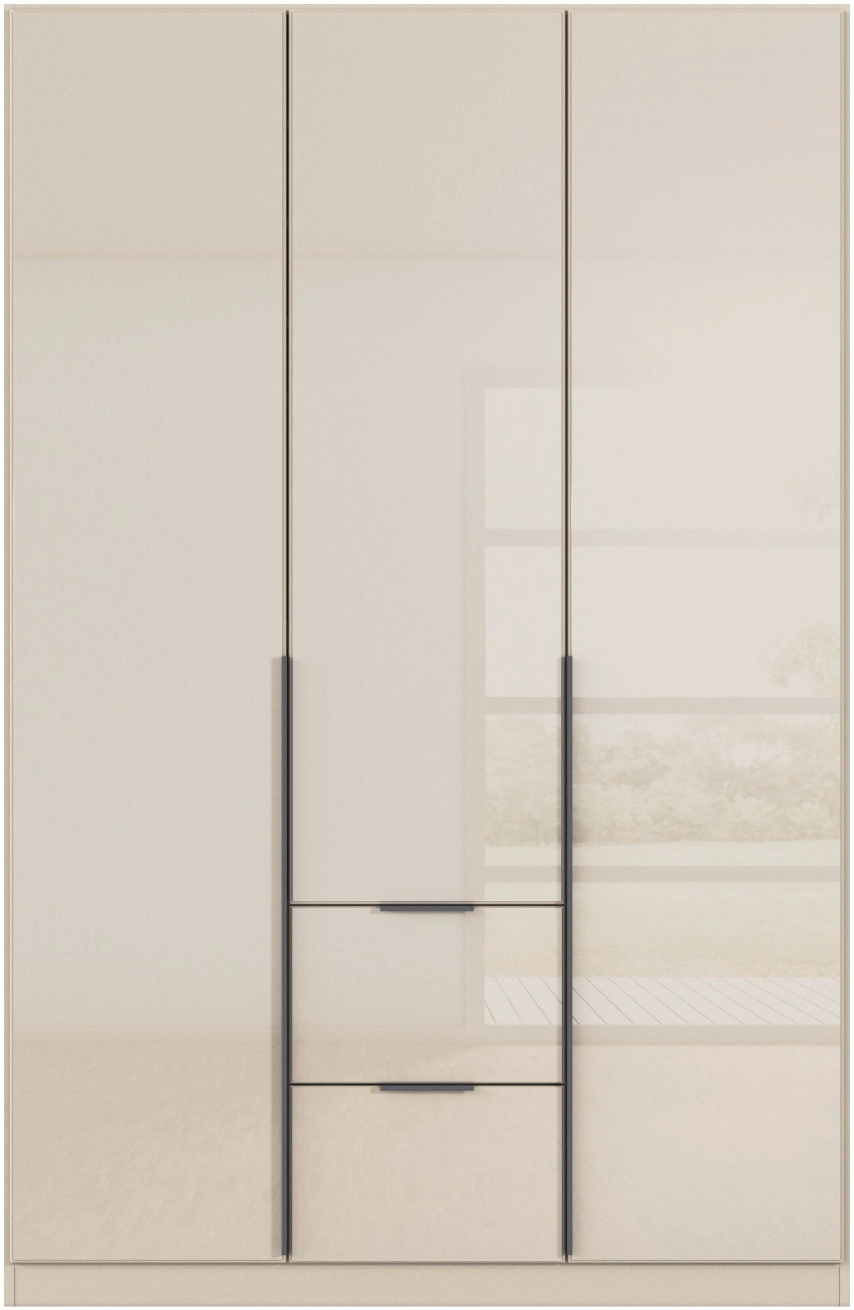 rauch Drehtürenschrank »Kleiderschrank Kleiderschränke Schrank Garderobe AGORDO mit Glasfront«, (in zwei Griff-Farben, Breiten 91-360 cm), mit Außenschubkästen, in 7 Breiten und 2 Höhen MADE IN GERMANY