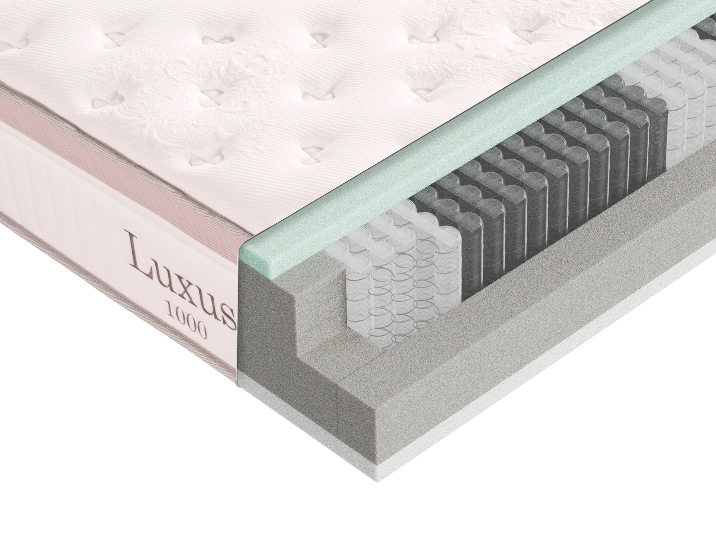 alina Taschenfederkernmatratze »Luxus TF 1000«, 31 cm hoch, Raumgewicht: 40 kg/m³, (1 St.), Matratze mit zusätzlich verstepptem Topper, diverse Größen erhältlich