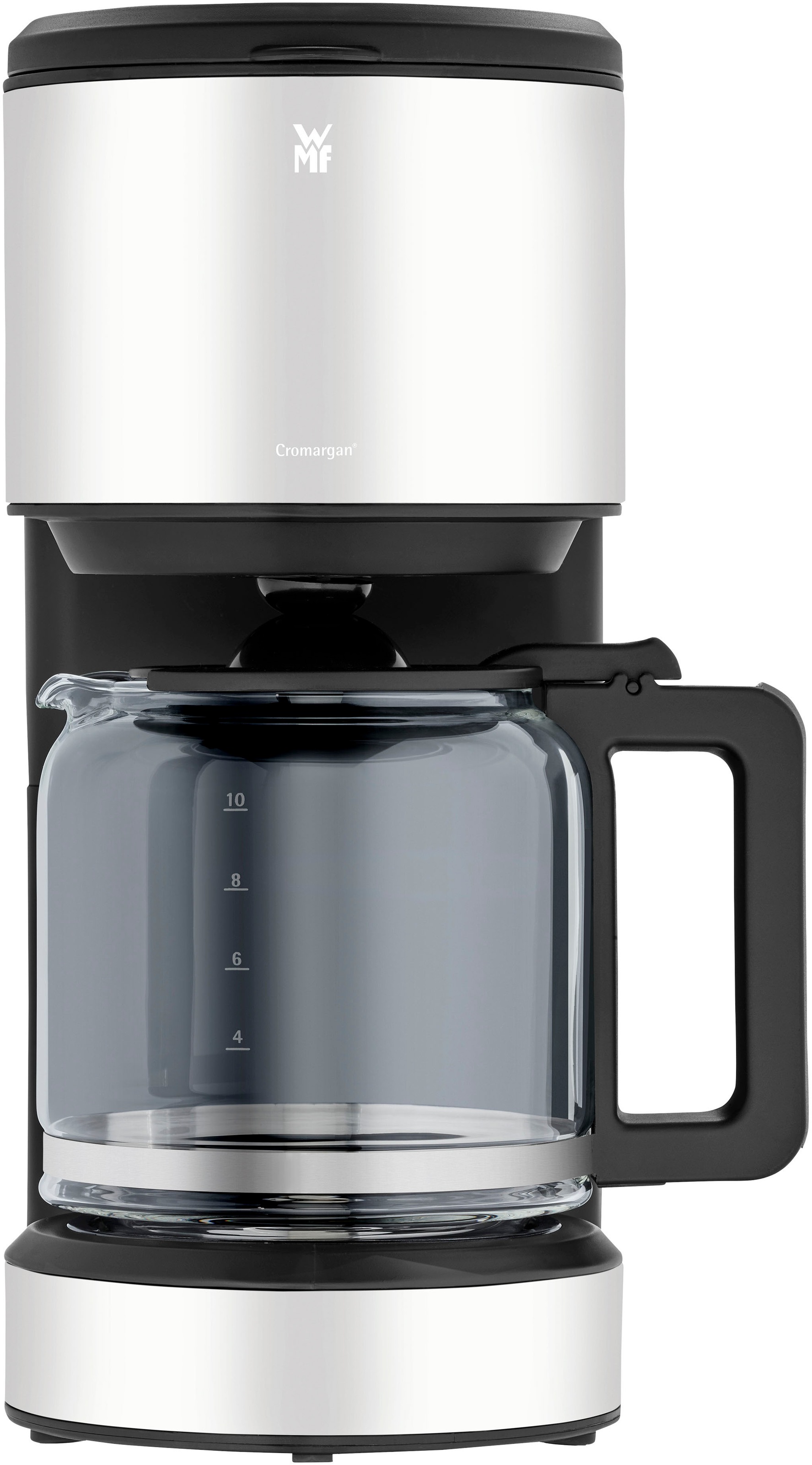WMF Filterkaffeemaschine »Stelio Deep Black«, 1,25 l Kaffeekanne, Papierfilter, 1x4, 10 Tassen, Warmhaltefunktion, Abschaltautomatik, Cromargan, 1000 Watt