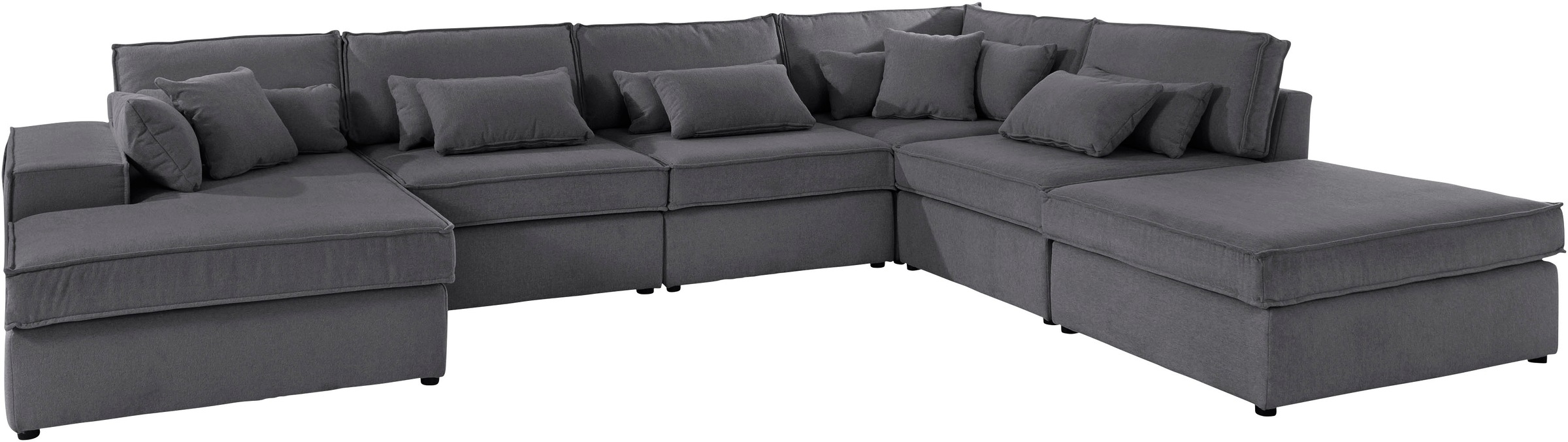 OTTO home Wohnlandschaft »Florid U-Form« 6 Teile, bestehend aus Modulen, vi günstig online kaufen