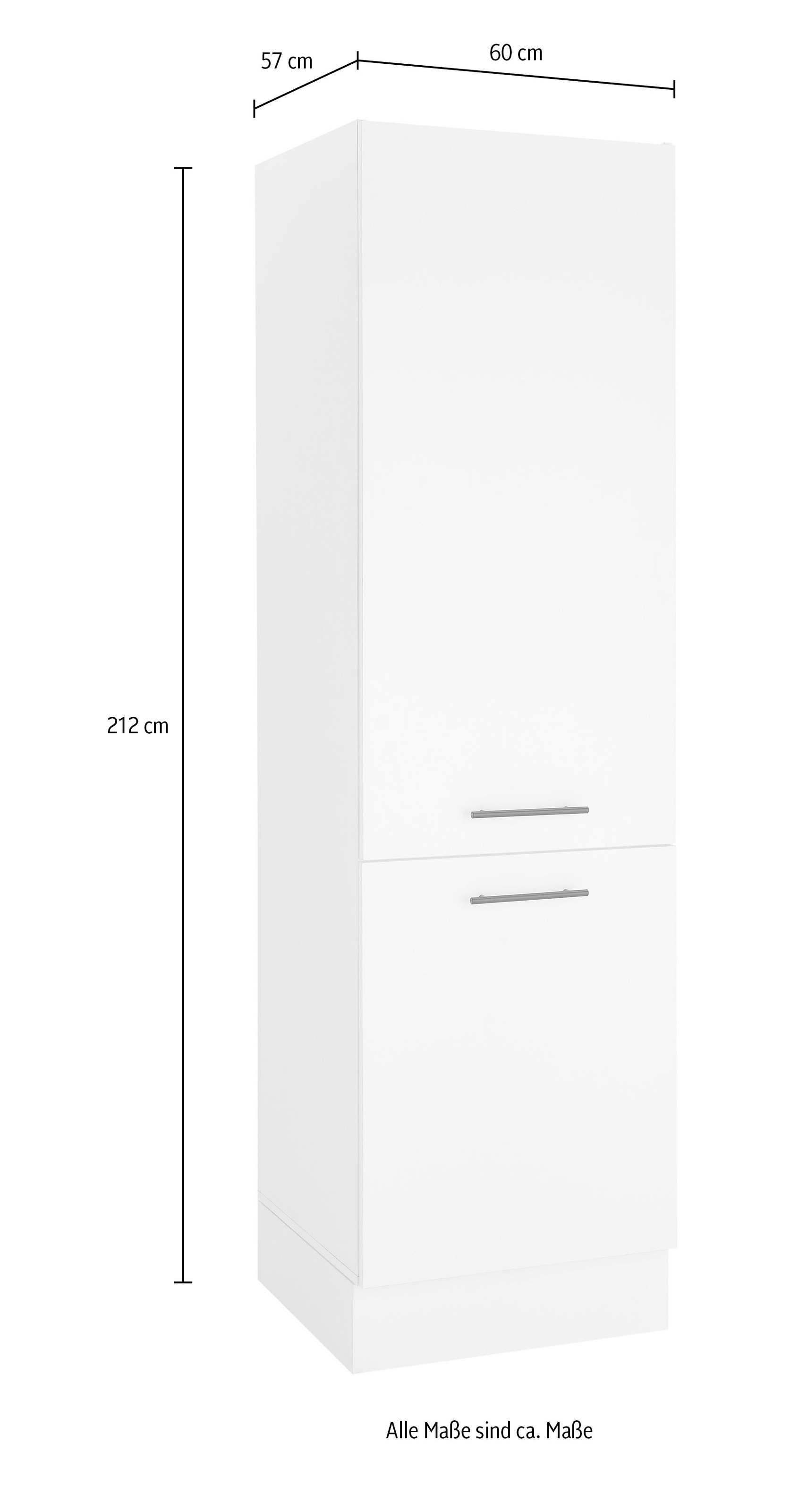 BASIC by Balculina Kühlumbauschrank »Tirol B/H/T 60x212x57 cm« 1 Stk. tlg. Breite 60cm, höhenverstellbare Kunststofffüße