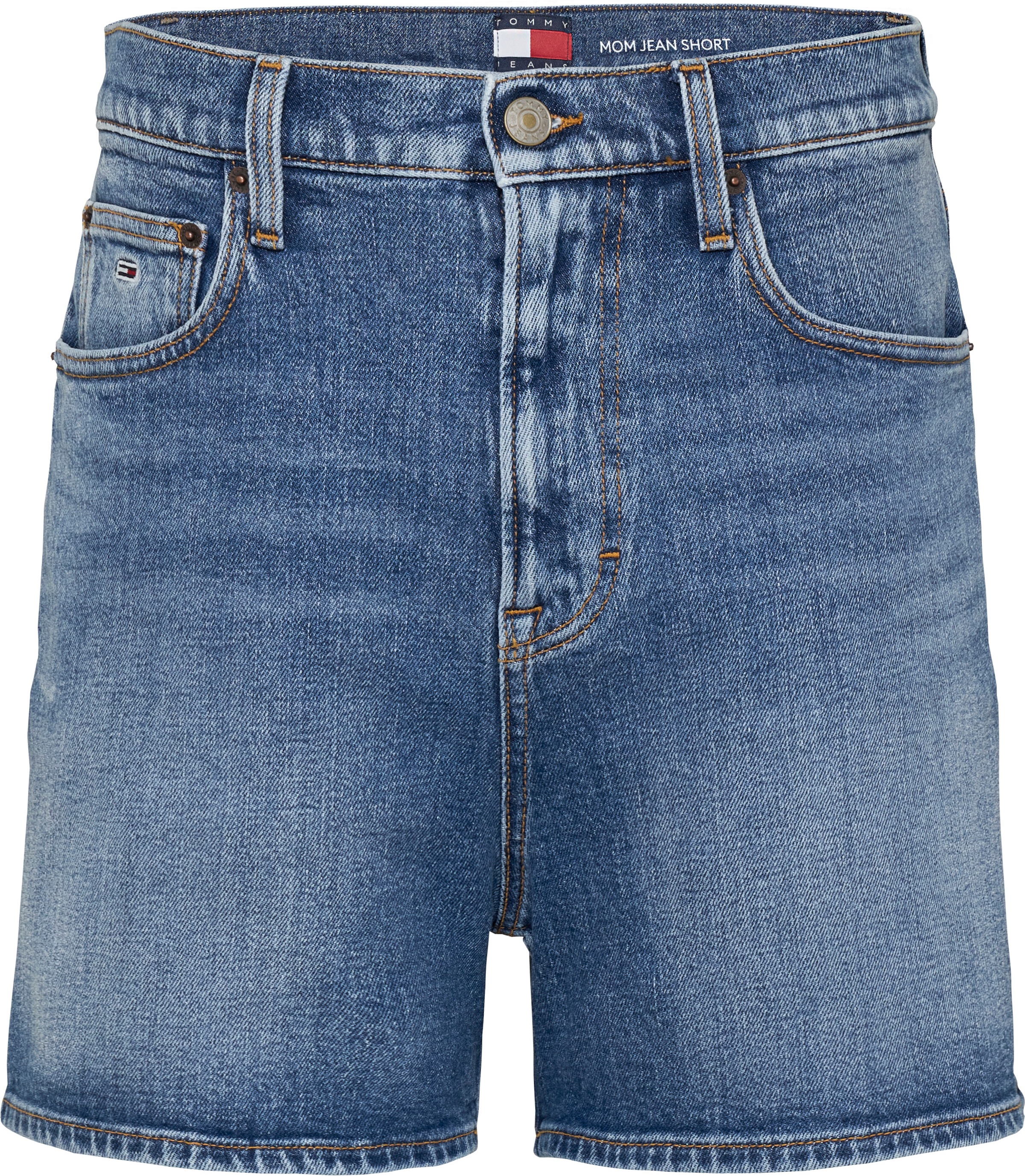 Tommy Jeans Shorts »MOM SHORT BI0134«  mit Logo-Badge, in blauer Waschung