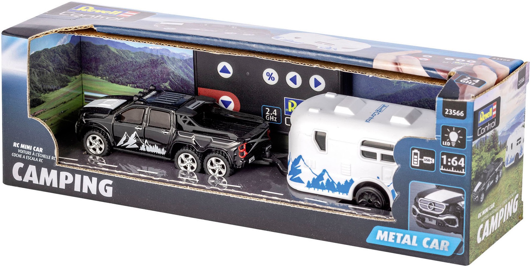 Revell® RC-Auto »Revell® control, Mini RC Car mit Wohnwagen, 2,4Ghz«