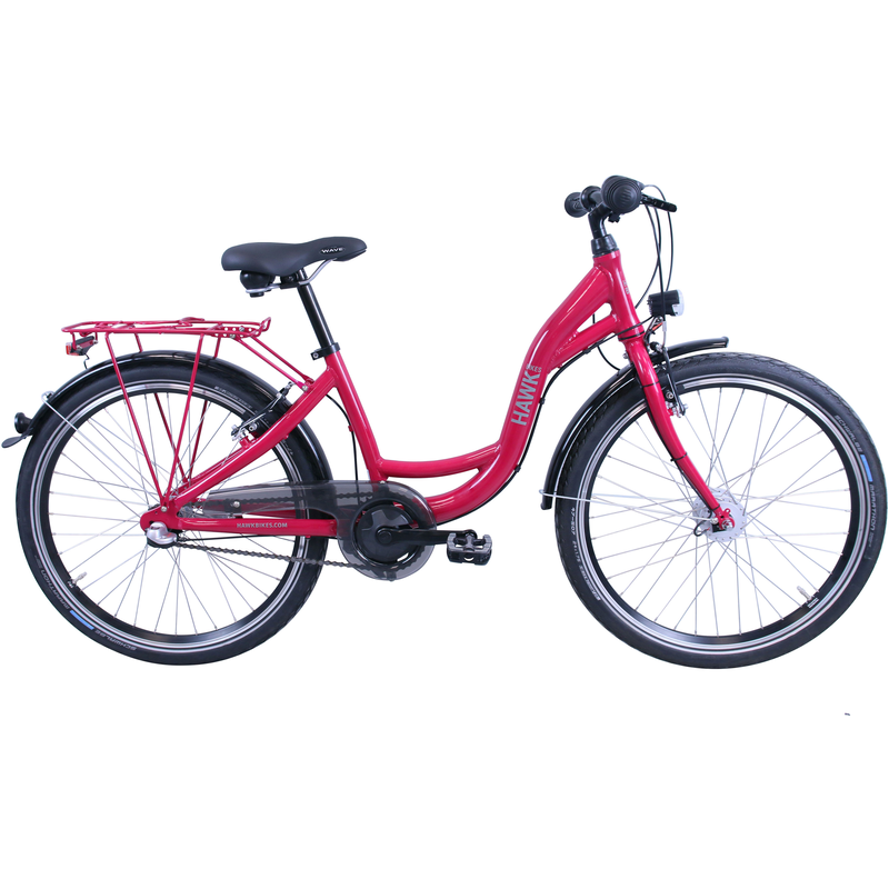 HAWK BIKES Jugendfahrrad »City Wave GIRLS« 3 Gang Shimano Nexus 3-Gang Schaltwerk für Damen rosa