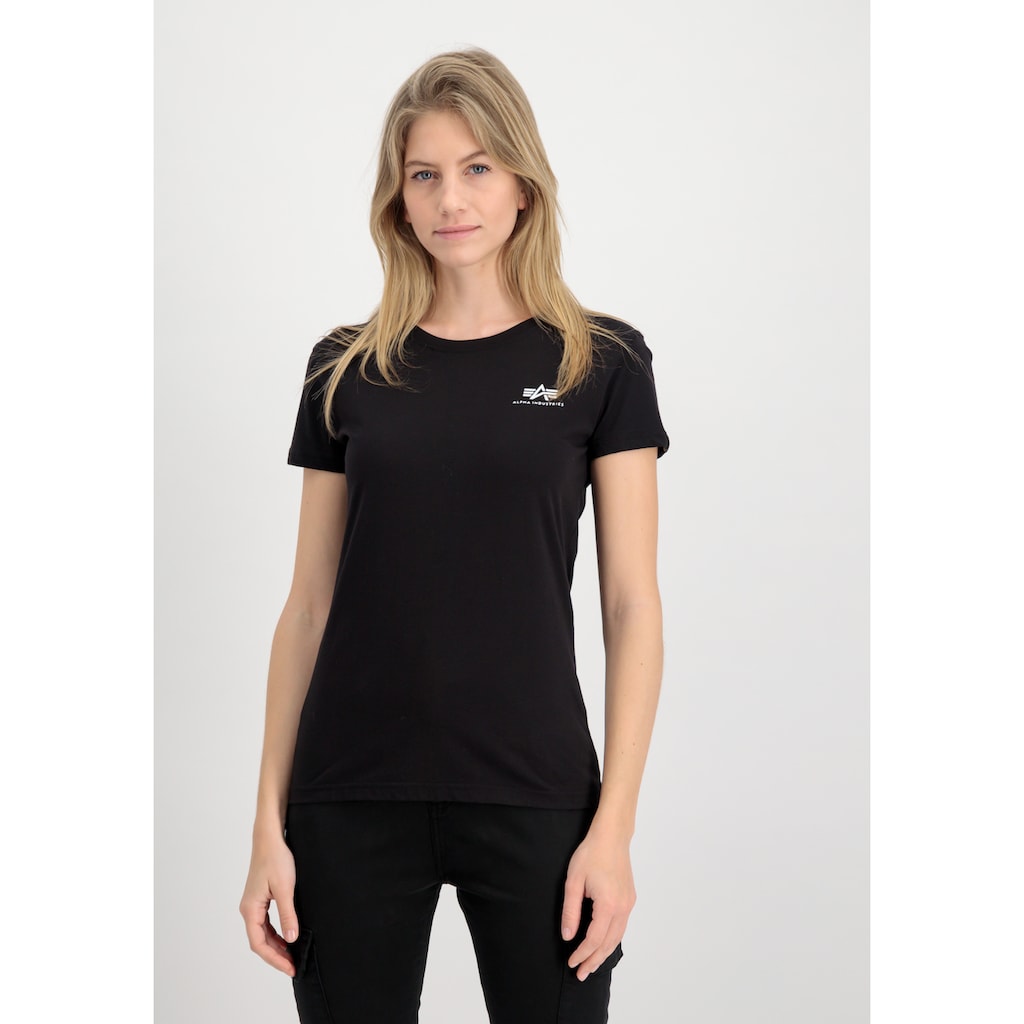 Alpha Industries T-Shirt »ALPHA INDUSTRIES Women - T-Shirts Basic T Small Logo Wmn«