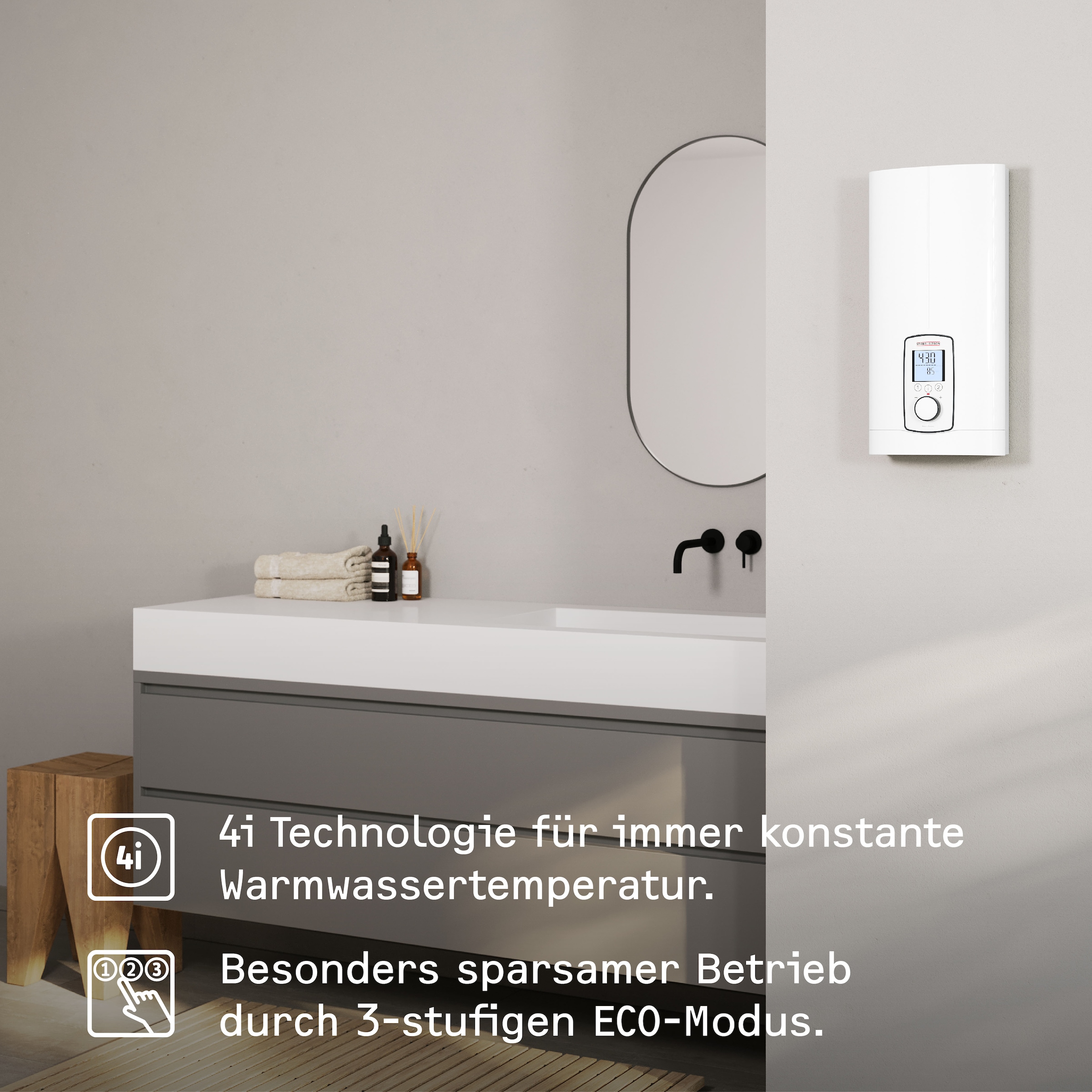 STIEBEL ELTRON Komfort-Durchlauferhitzer »DHE« 4i Technologie für immer konstante Warmwassertemperatur, 27 kW