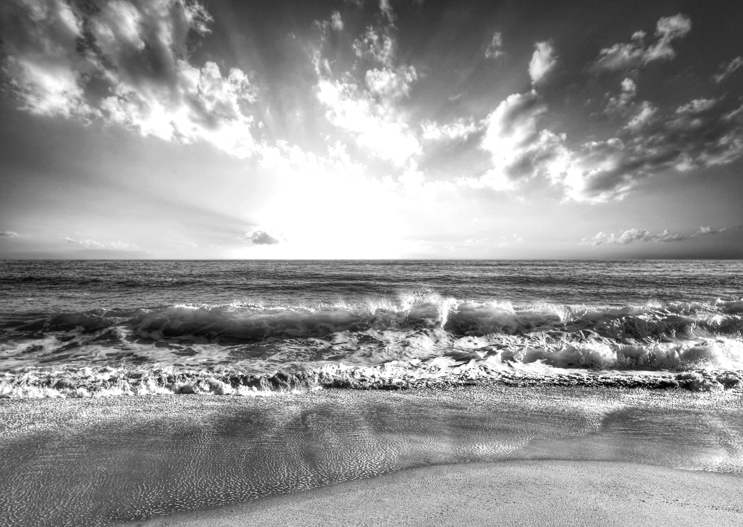 Papermoon Fototapete »Strand Schwarz & Weiß« günstig online kaufen