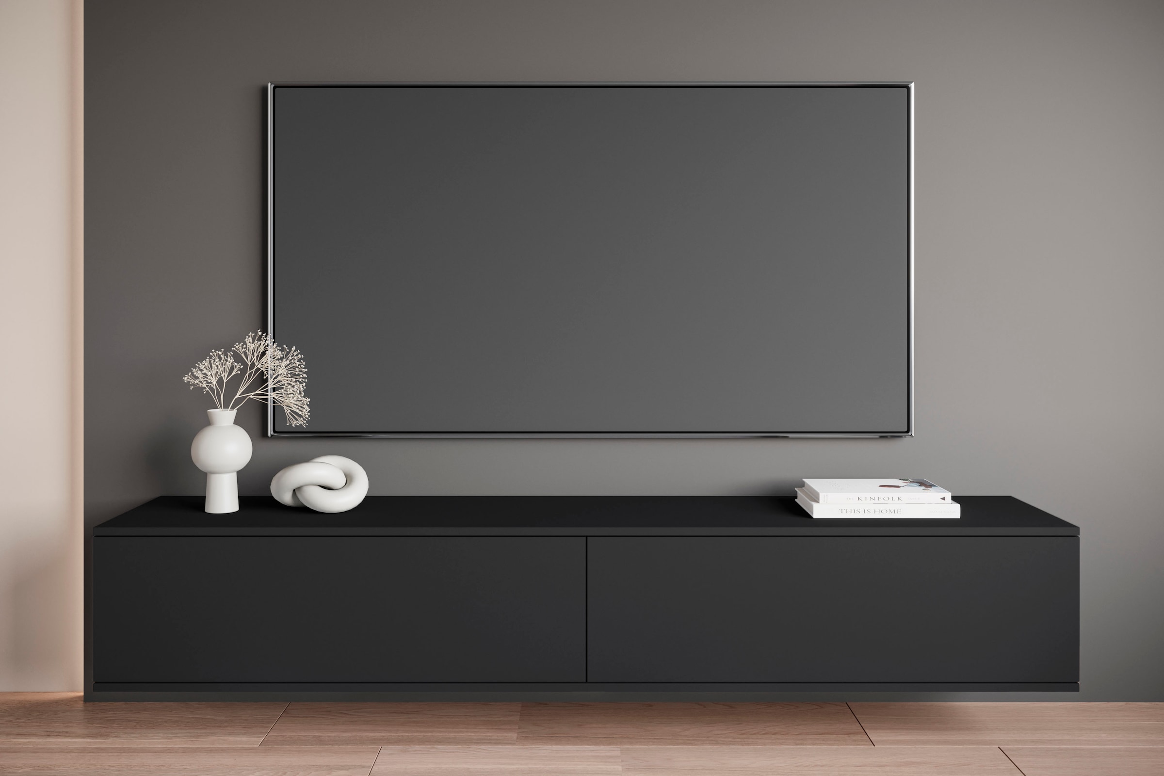 OTTO home Lowboard »Kenia« 1 Stk. tlg. 2 Klappen – flexibel hängend oder stehend montierbar