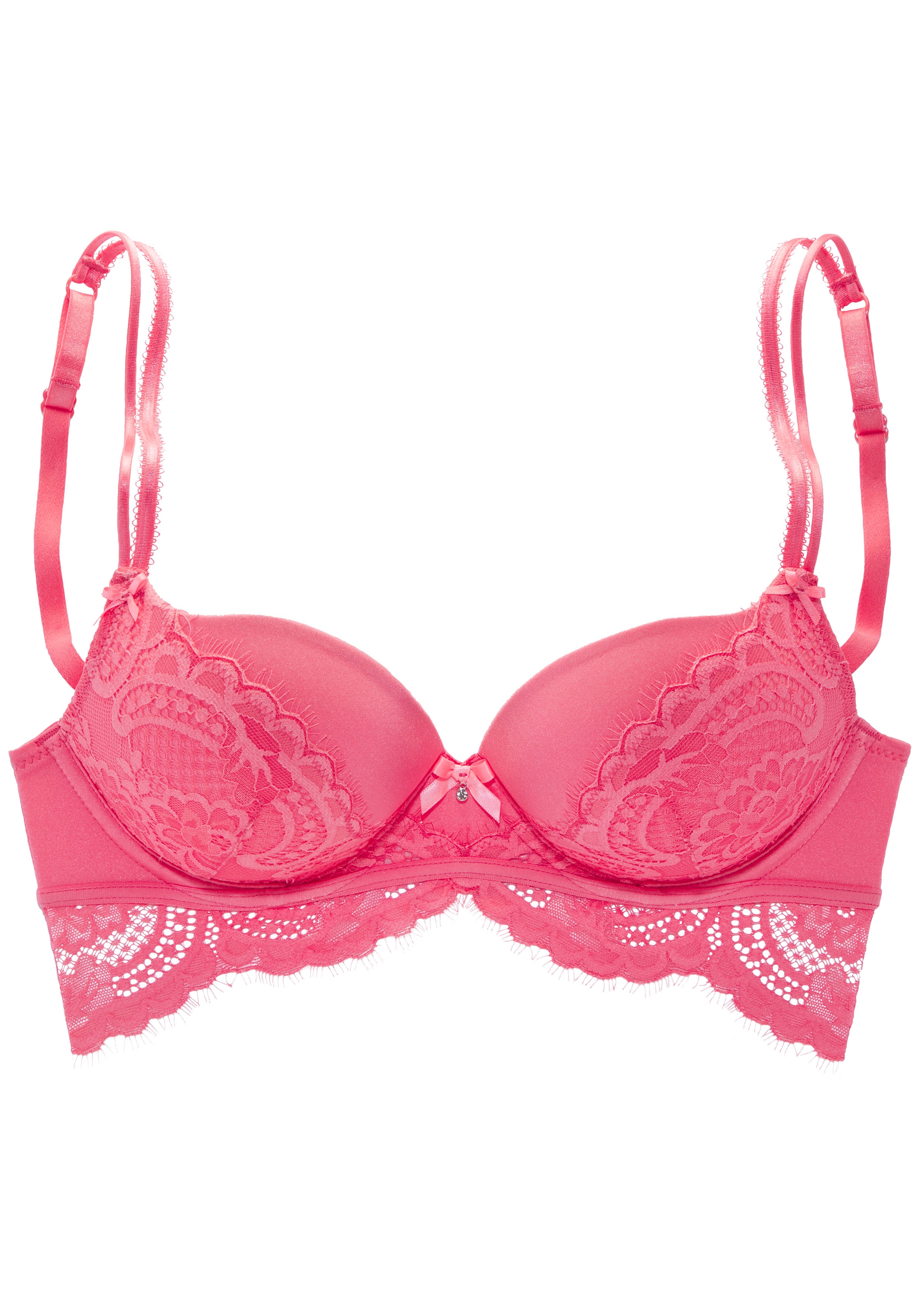 LASCANA Push-up-BH »Valentina«, mit extravaganten Spitzendetails, Dessous
